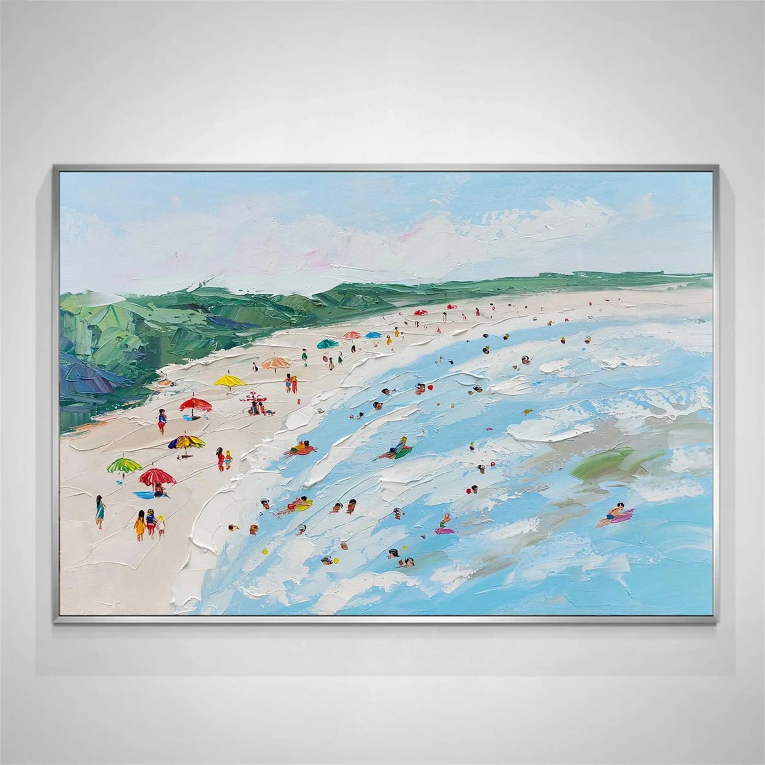 Ocean and Sky Painting #OS131 - Stunning Handmade Wall Art for Home & Office Decor - Perfect for Living Room, Bedroom, or Office Spaces
