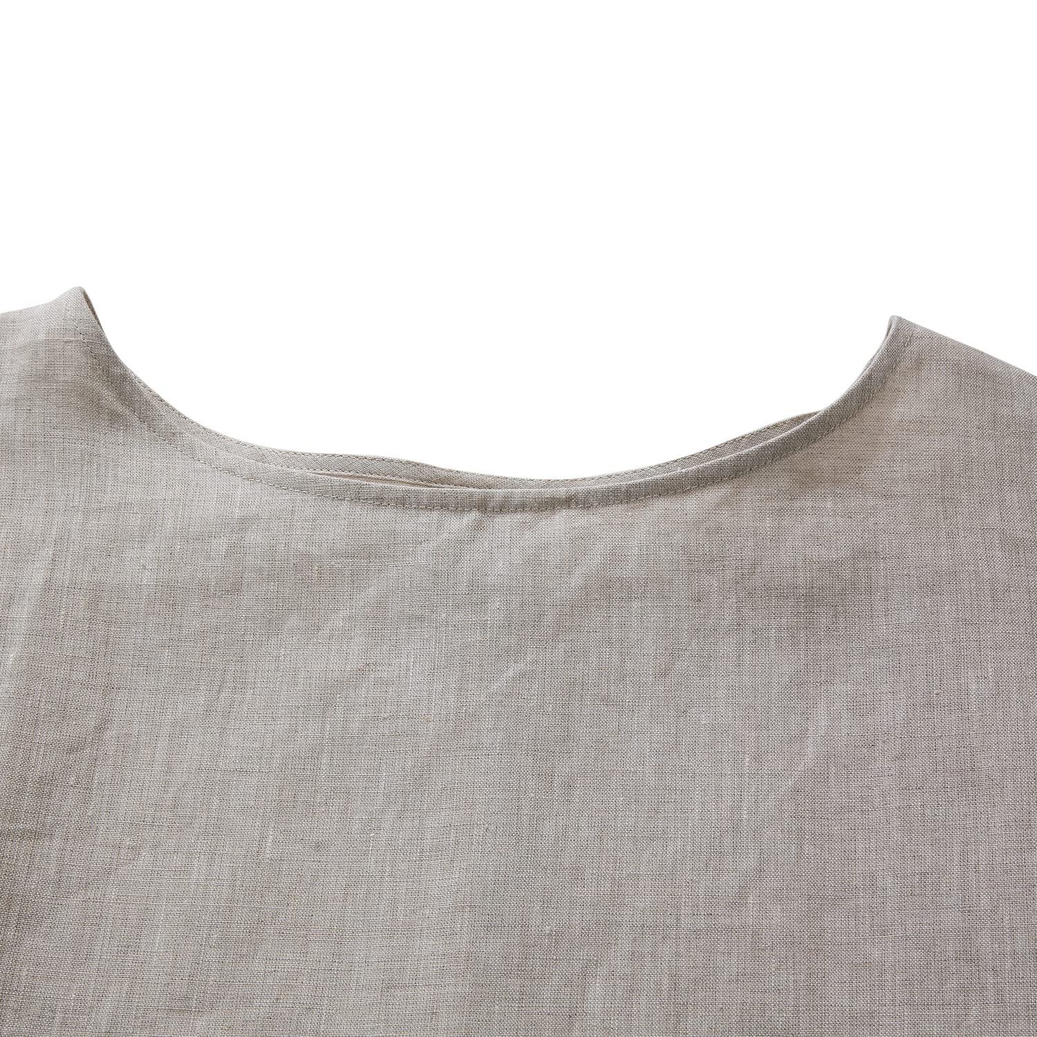 Amazhiyu Women's Pure Linen Short Sleeve Blouse - Breathable Summer Casual Top for Beach, Office & Everyday Wear
