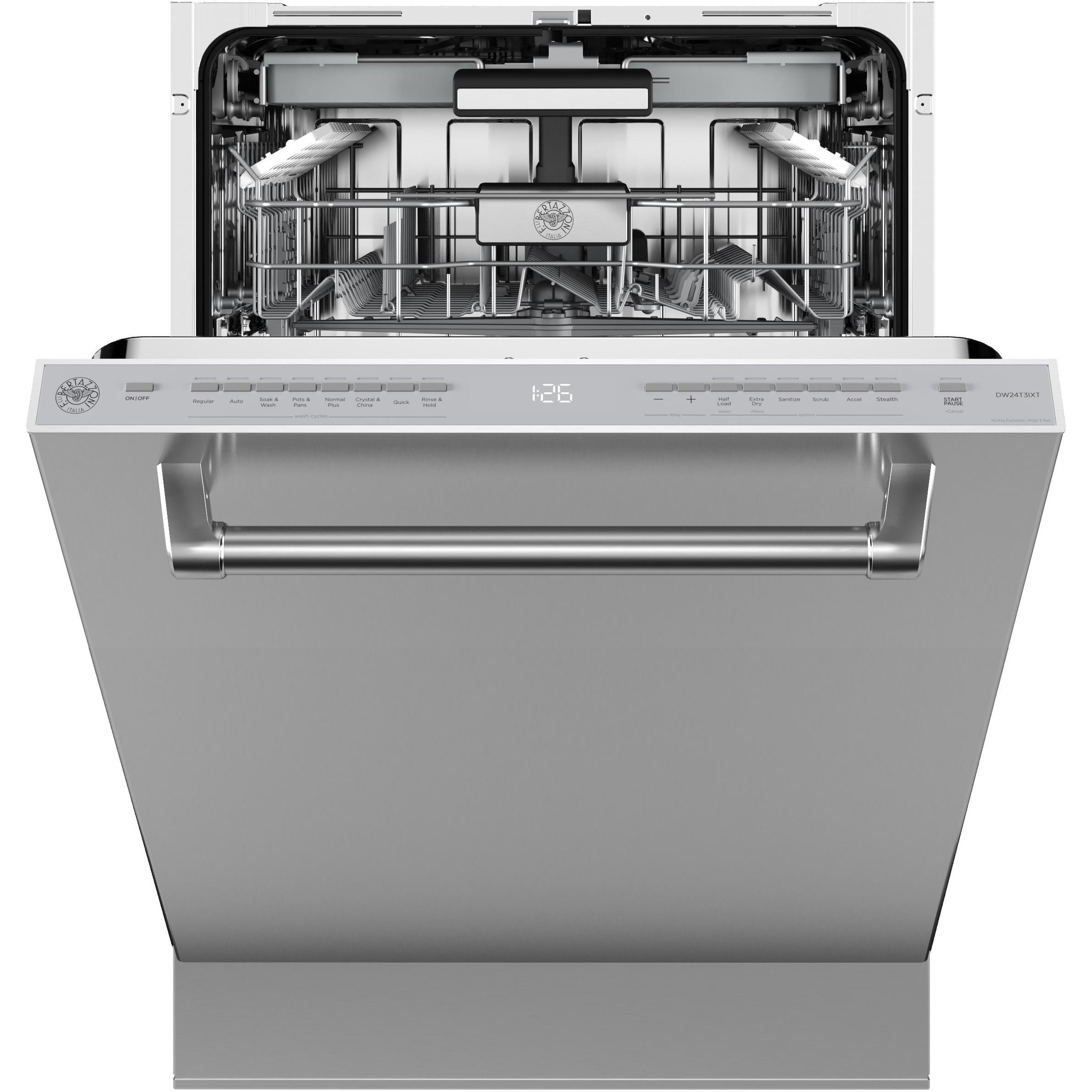 Bertazzoni 24 Inch Built-in Dishwasher DW24T3IXT - Stainless Steel, Energy Star Certified, Ultra Quiet for Open Concept Kitchens