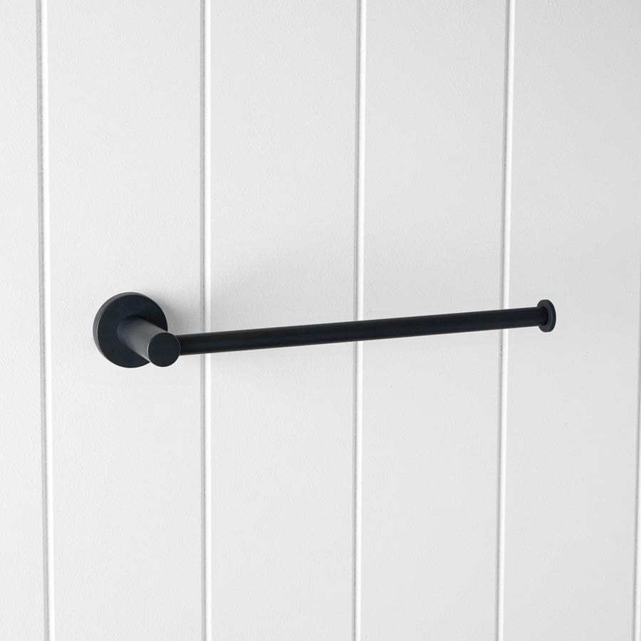 Premium Matte Black Hand Towel Holder for Bathroom & Kitchen - Sydney Style Wall-Mounted Towel Rack - Perfect for Modern Home Decor