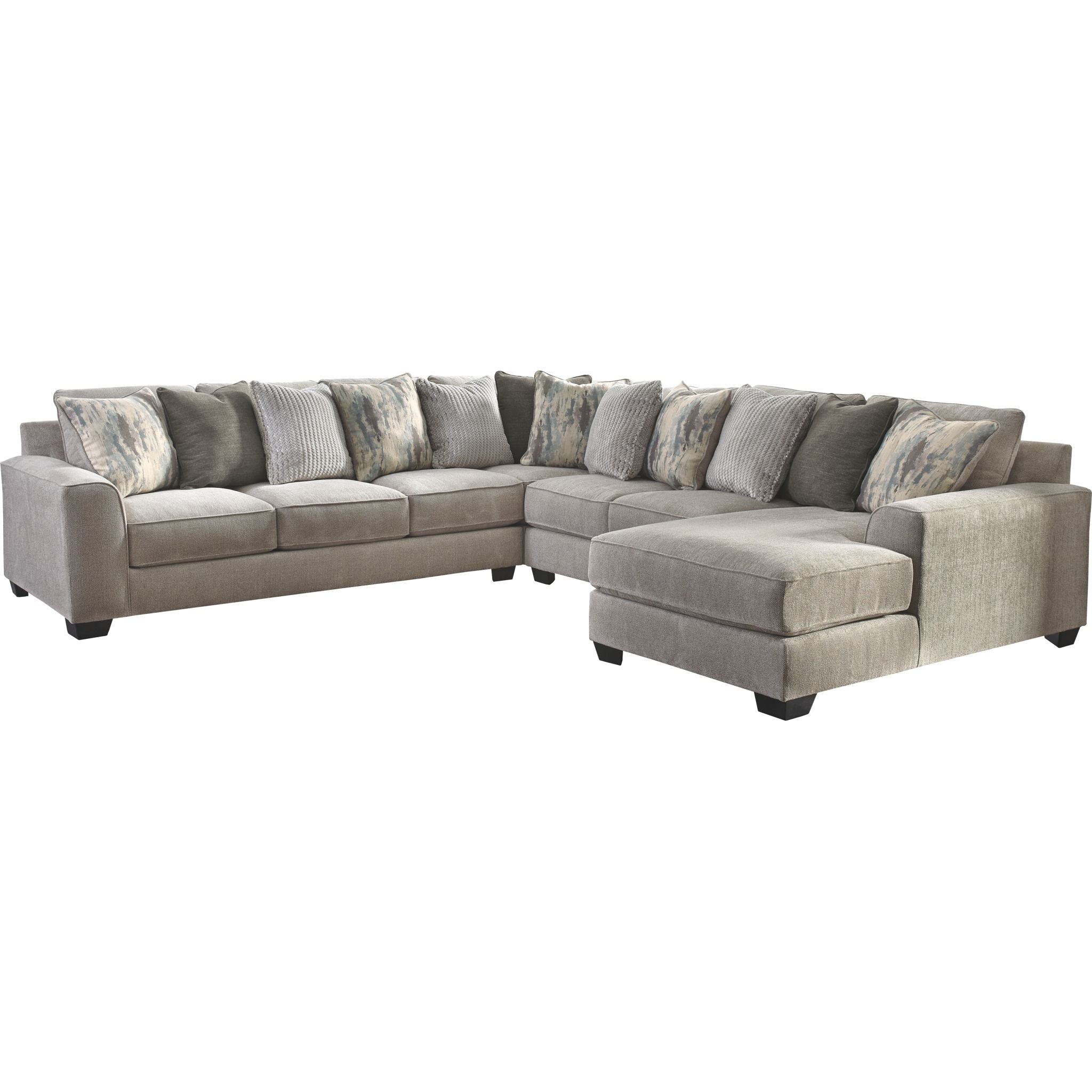 Ardsley 4-Piece Sectional Sofa with Chaise Lounge - Modern L-Shaped Living Room Couch for Small Spaces, Apartment & Family Gatherings
