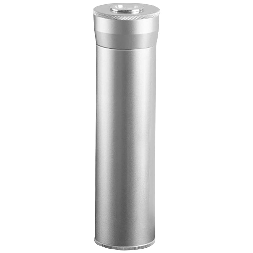Premium Portable Cigar Case Humidor - Travel Cigar Tube with Built-in Hygrometer & Humidifier - Holds 3 Cigars (Up to 52 Ring Gauge) - Compact 20×5cm Silver Design - Perfect for Business Travel, Golf Outings & Outdoor Adventures