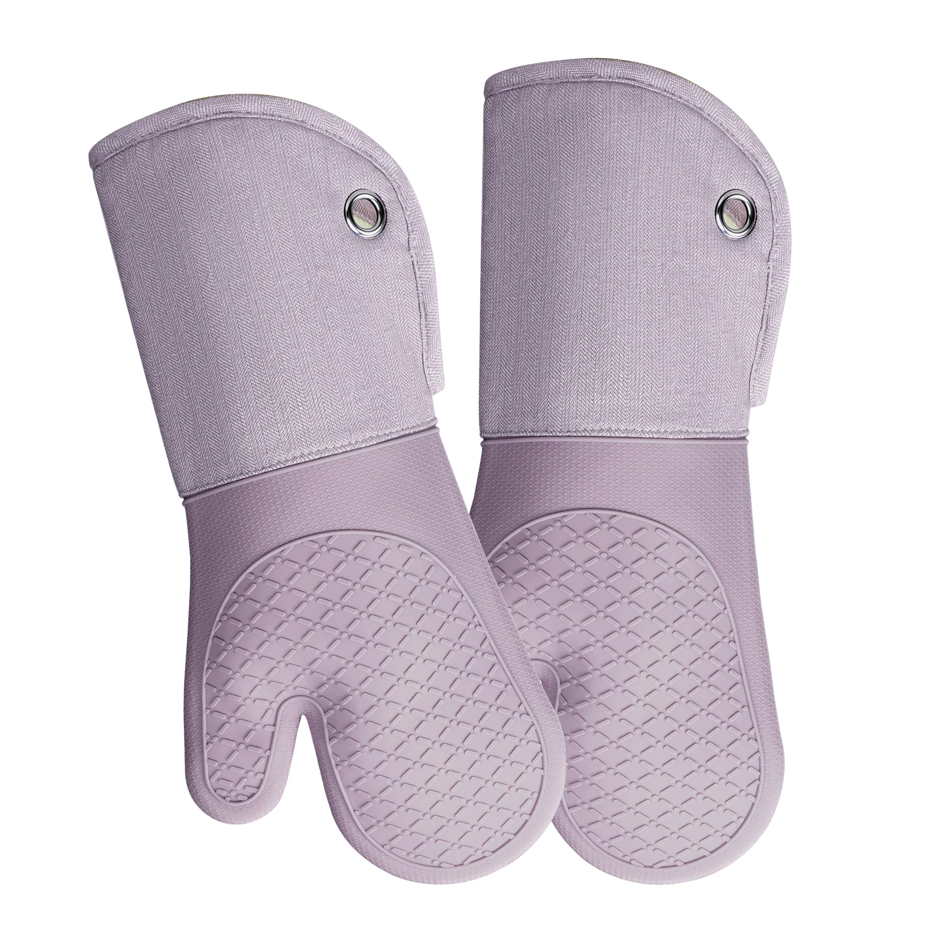 **Heat Resistant 500°F Microwave Silicone Oven Mitts – Pair of Non-Slip Kitchen Gloves for BBQ, Baking & Cooking – Perfect Pot Holder for Grilling, Roasting & Hot Dish Handling (Purple)**