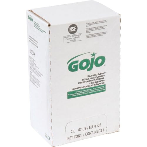 Gojo 7272-04 Supro Max 2000 mL Bag in Box Refill - 4 Pack/Case | Hand Soap Dispenser Refills for Commercial & Healthcare Use