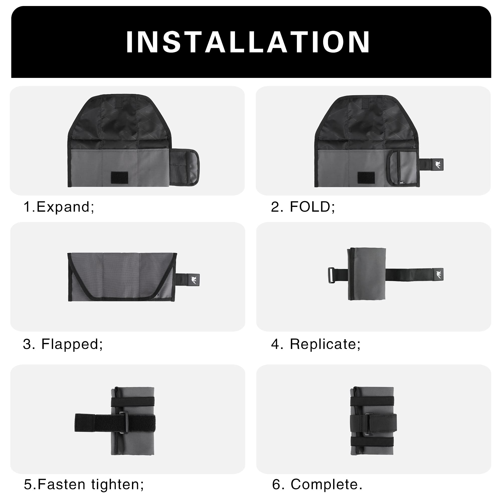 Rhinowalk Bike Saddle Bag - Waterproof Bicycle Roll Tool Pouch for Repair Essentials | Compact Storage for Mountain, Road & Fixed Gear Bikes | Perfect for Commuting, Cycling Trips & Emergency Repairs