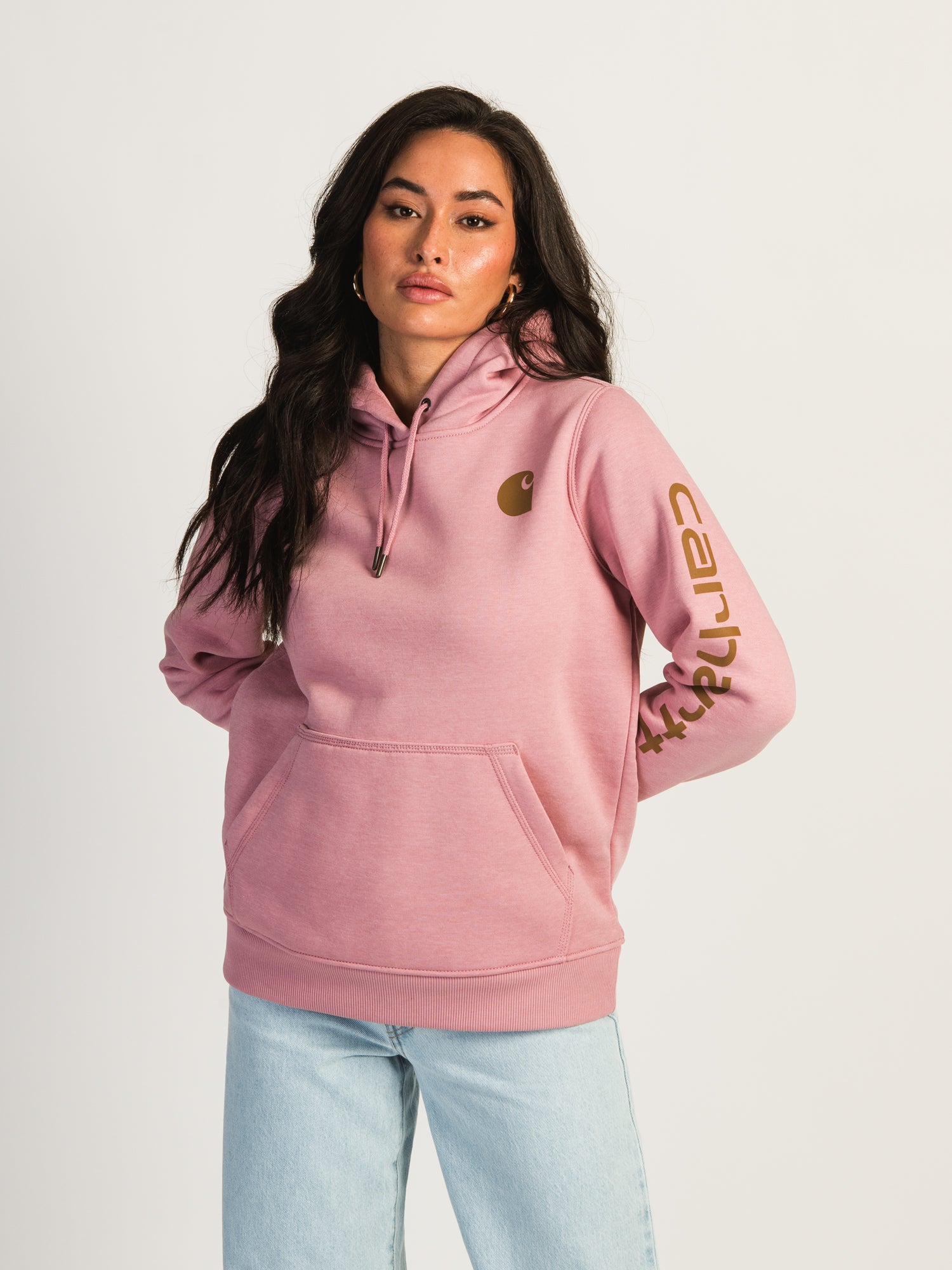 Carhartt Logo Pullover Hoodie for Men & Women - Soft Fleece Lined Sweatshirt for Work, Outdoor & Casual Wear