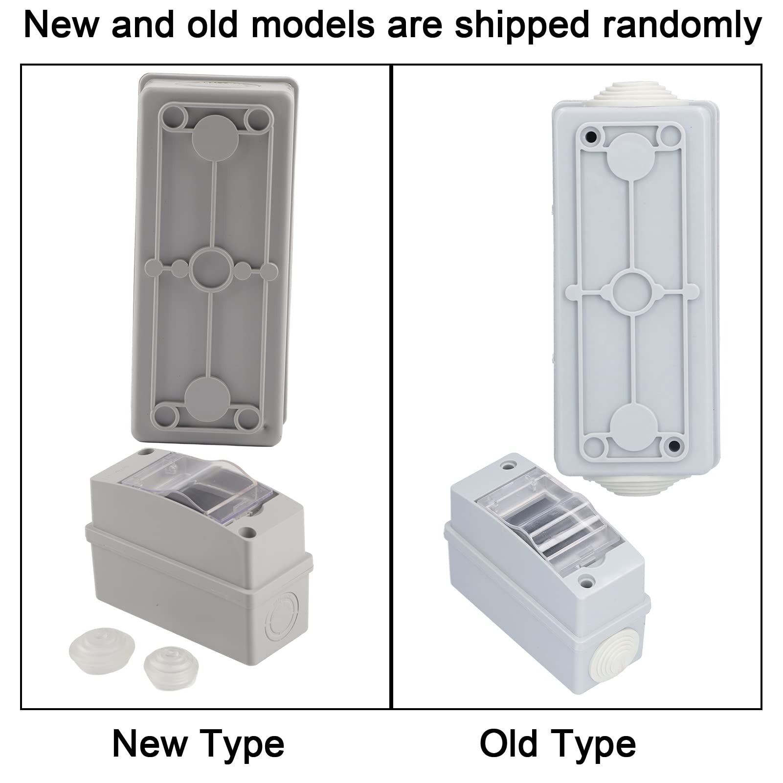 Waterproof Outdoor Electrical Distribution Box - Transparent Rubber Circuit Breaker Cover for Safe Power Distribution | Ideal for Home, Garage & Industrial Use