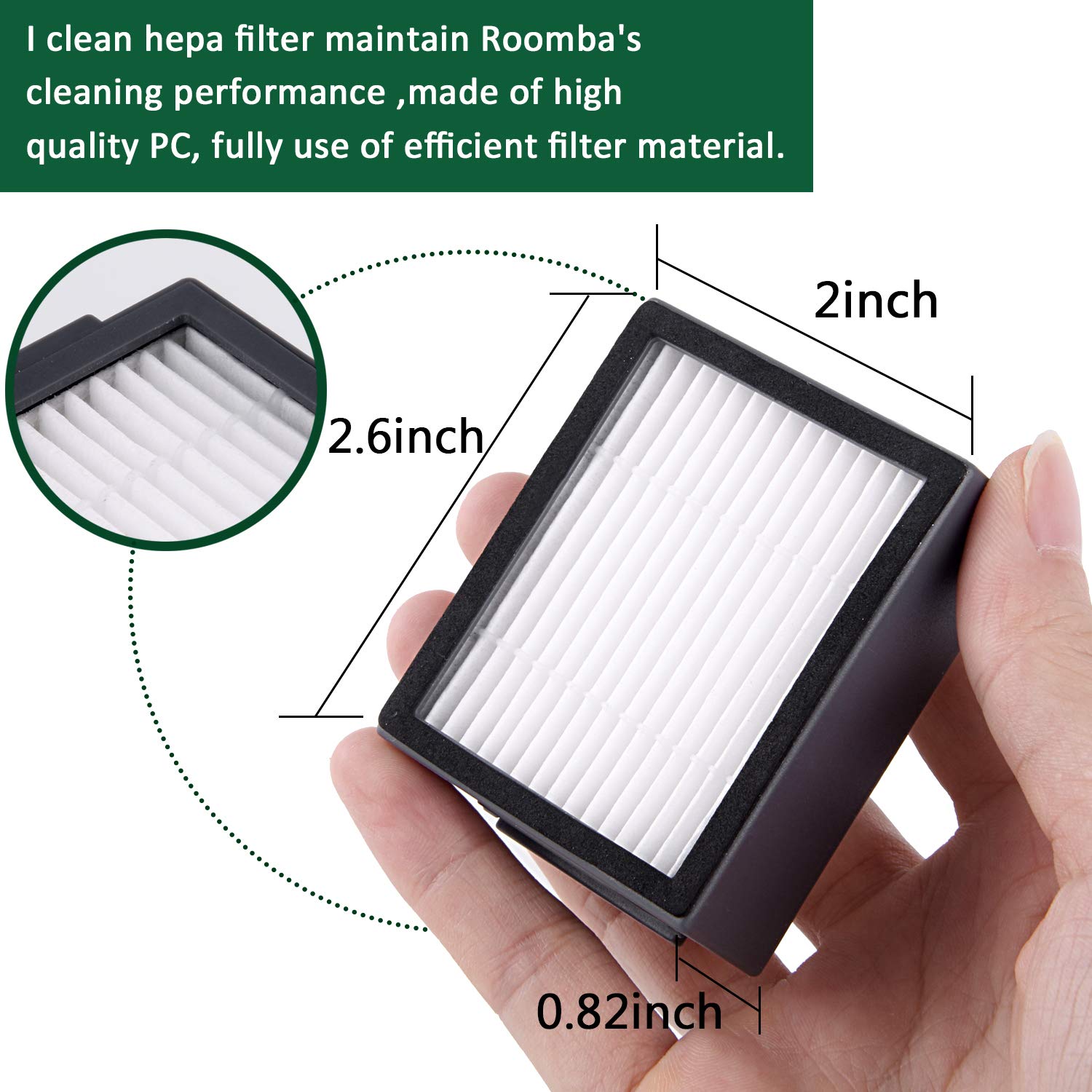 iRobot i7 Vacuum Replacement Parts - Compatible with i7 (7150), i7+ (7550), E Series E5/E6/E7 Wi-Fi Connected Robot Vacuums - Perfect for Home Cleaning & Pet Hair Removal