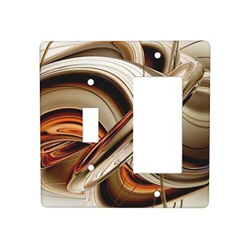 Abstract Orange Double Combo Wall Plate