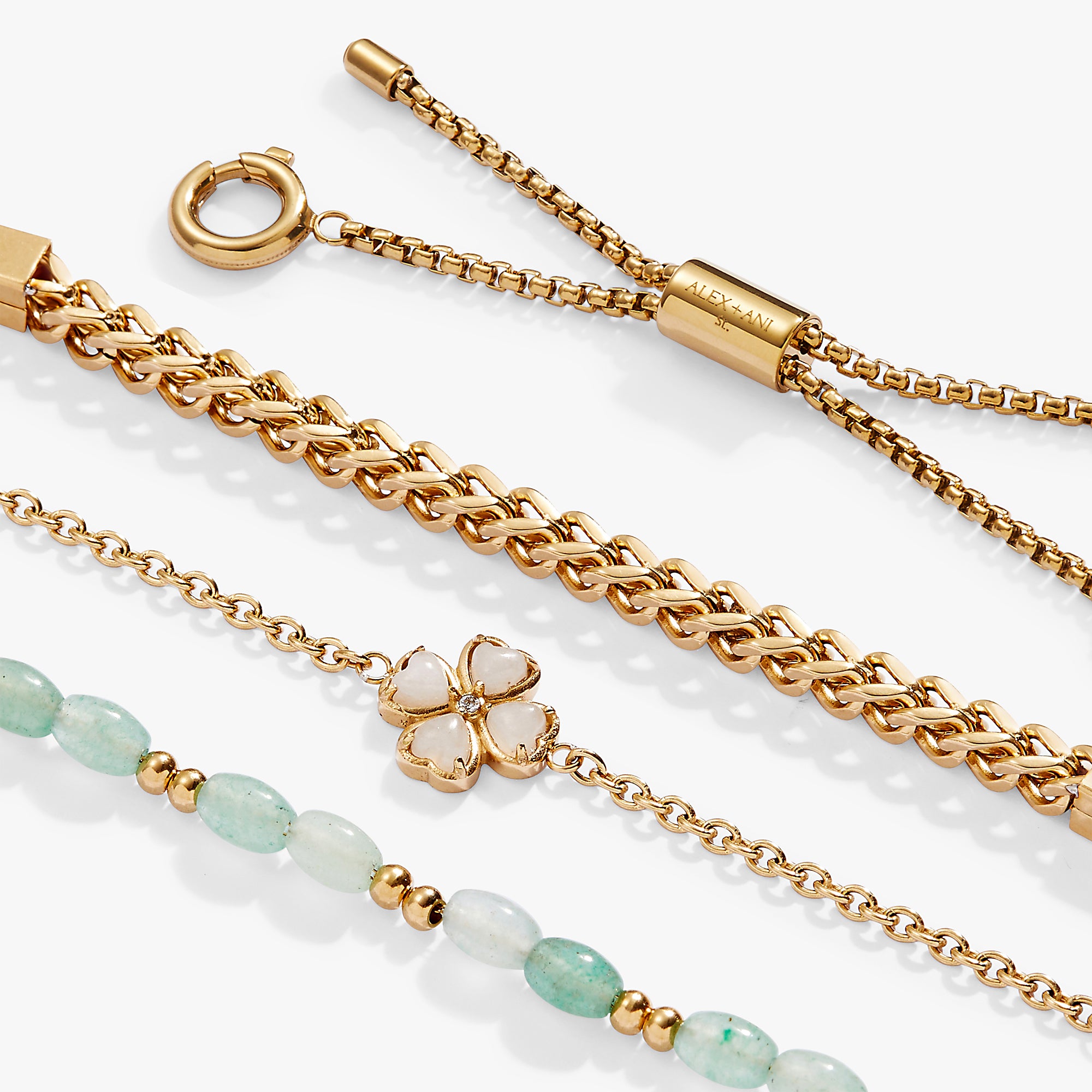 Lucky Four Leaf Clover Charm Bracelet Set for Women - Irish Jewelry Gift for St. Patrick's Day, Birthday & Friendship - Perfect for Everyday Wear, Special Occasions & Good Luck Charm