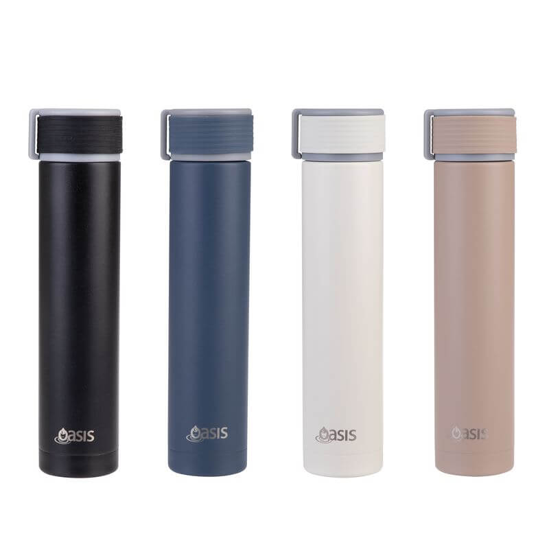 Skinny Mini Stainless Steel Insulated Water Bottle - 250ml (8.5oz) Leakproof Thermos for Hot & Cold Drinks | Perfect for Gym, Hiking, Office & Travel