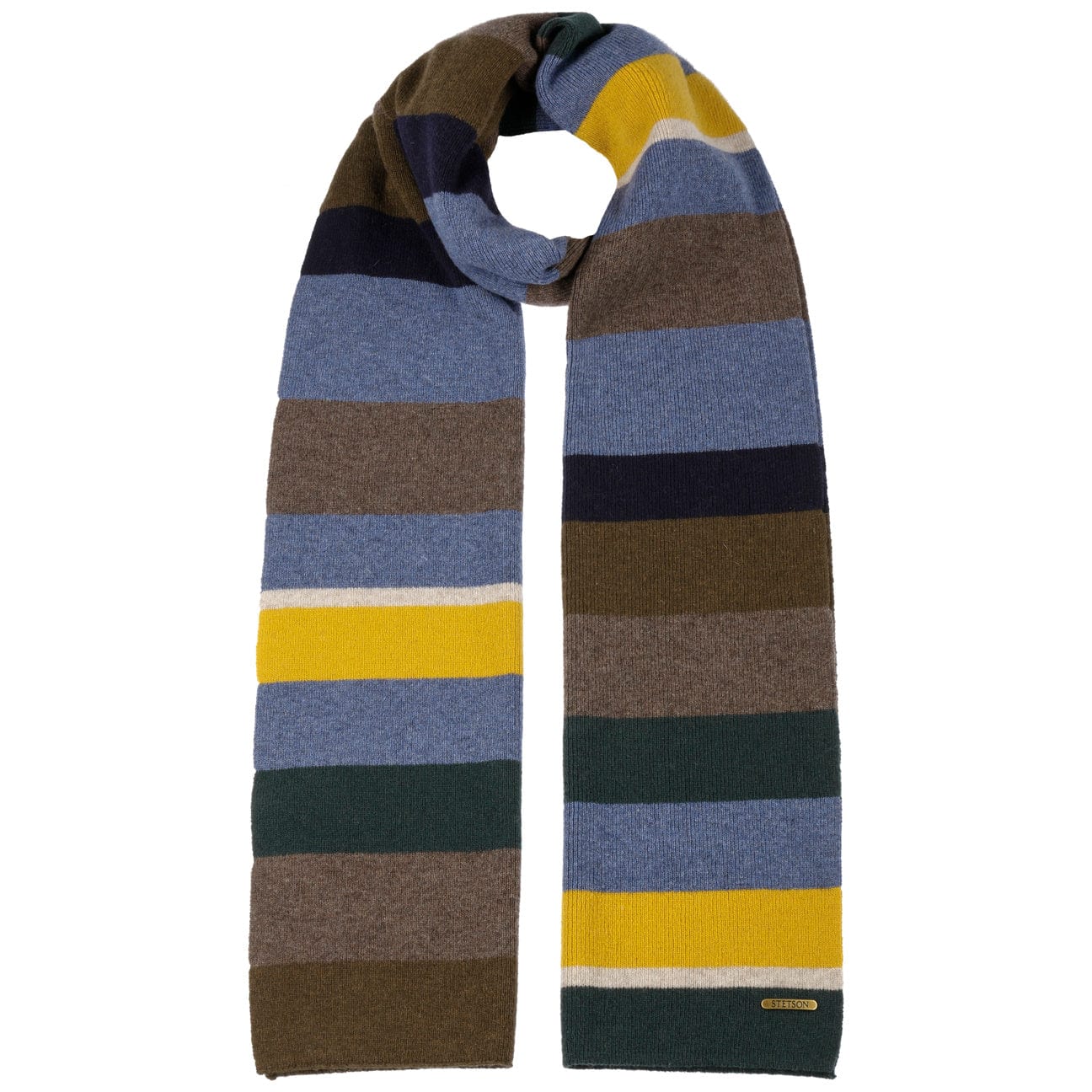 Stetson Merino Wool Striped Scarf - Soft Winter Fashion Accessory for Men & Women - Perfect for Cold Weather, Outdoor Activities & Holiday Gifts