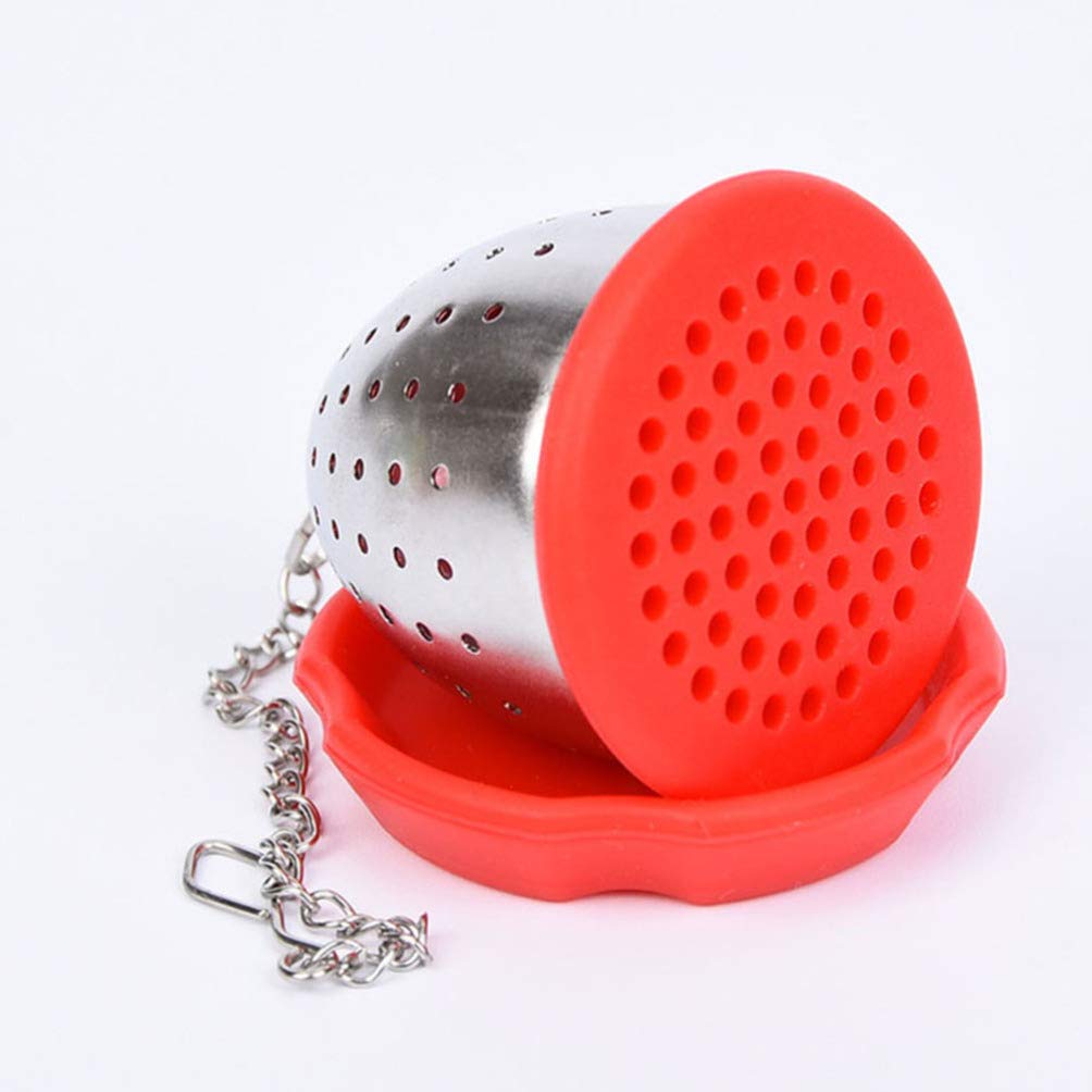 Hemoton 5-Pack Stainless Steel Tea Strainer Balls with Silicone Lid - Fine Mesh Tea Infusers for Loose Leaf Tea, Herbs & Spices - Perfect for Tea Cups, Mugs & Soup - Home, Office & Travel Use (Assorted Colors)