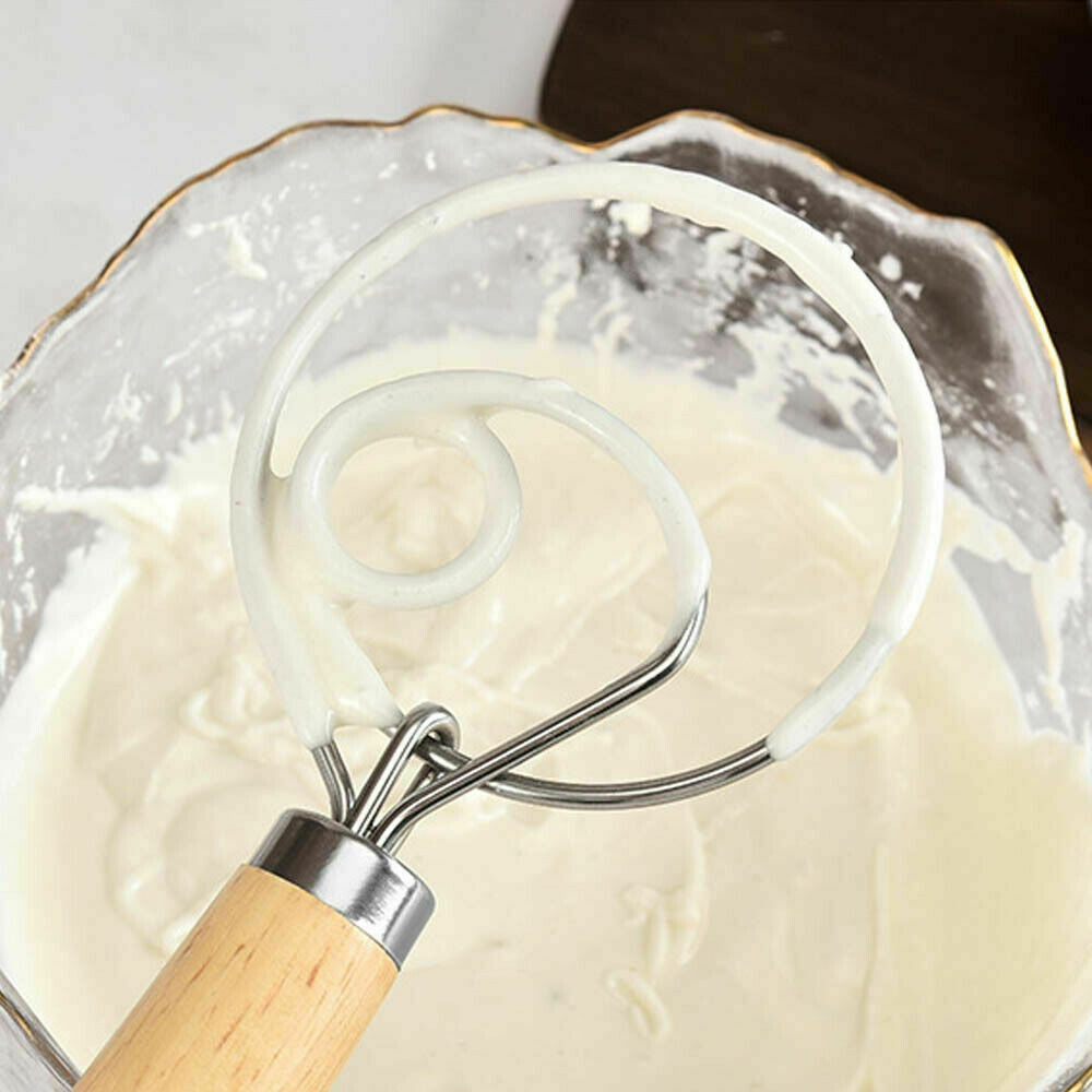 13-Inch Stainless Steel Large Wire Whisk - Heavy Duty Dough Mixer for Baking, Cooking & Bread Making - Perfect for Kitchen, Restaurants & Home Bakers