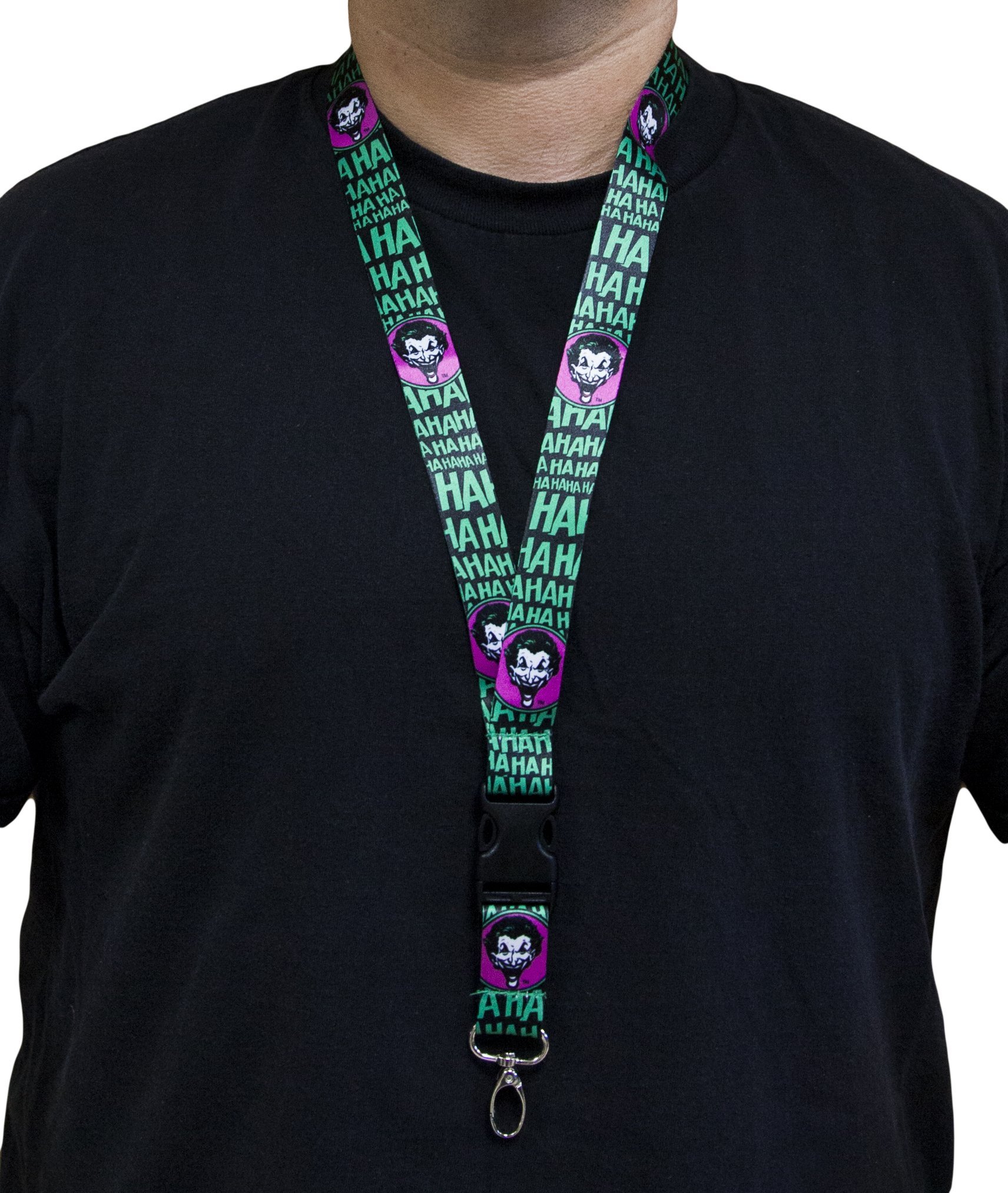 DC Comics The Joker Lanyard Keychain - Plasticolor 004425R01 | Comic Book Convention Accessory, Cosplay ID Holder, Batman Fan Gift