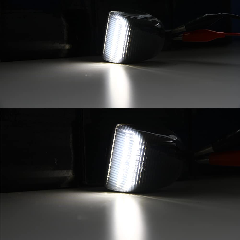 2PCS LED License Plate Light for Chevy Silverado Tahoe Suburban GMC Sierra Yukon - Xenon White Error-Free Number Plate Lamp - Perfect for Night Driving & Enhanced Rear Visibility