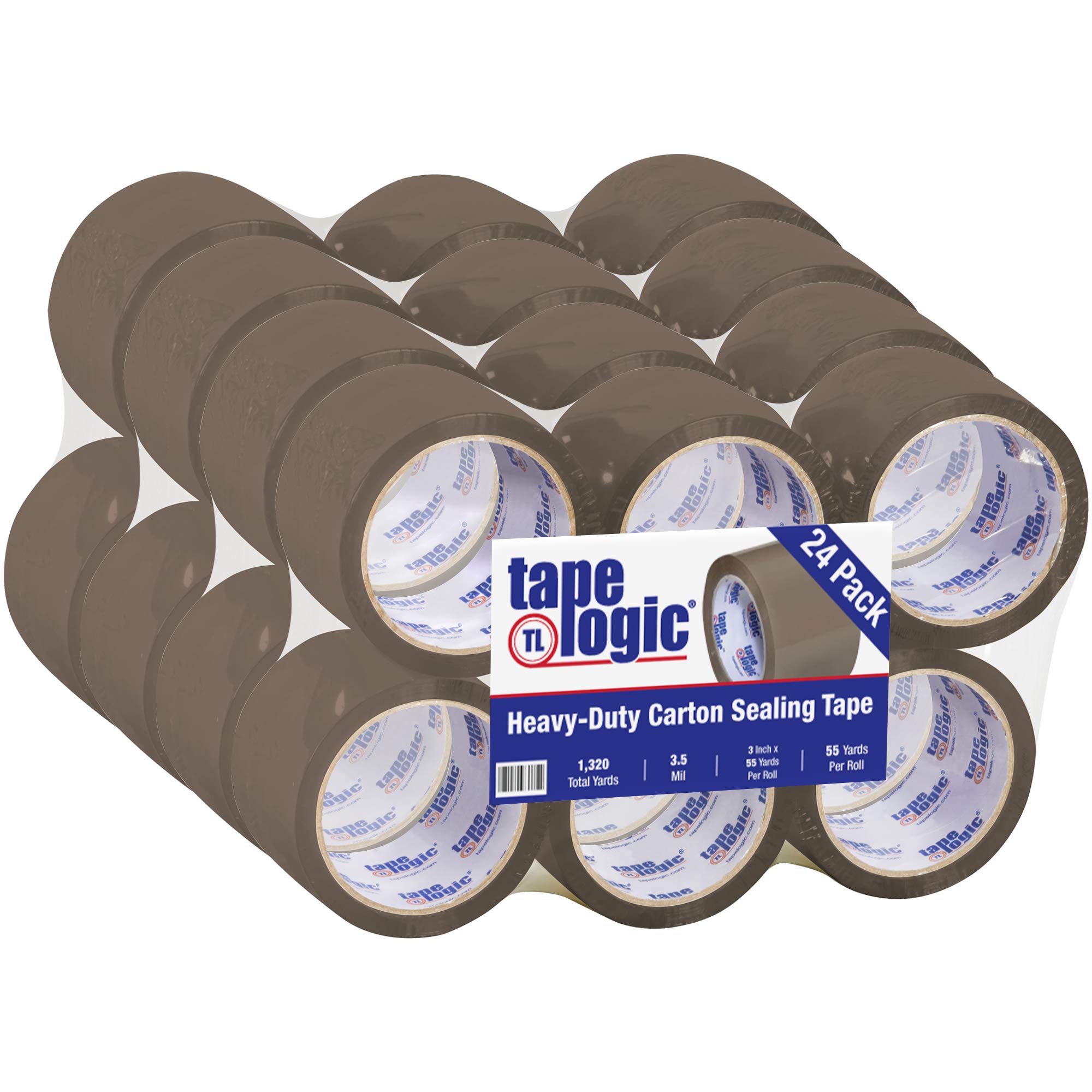 **Aviditi Heavy Duty Acrylic Packing Tape - 3 Inch x 55 Yards, 3.5 Mil Tan, 24 Pack - Strong Adhesive for Shipping, Moving, Storage & Office Use - Ideal for Box Sealing, Packaging & Secure Deliveries**