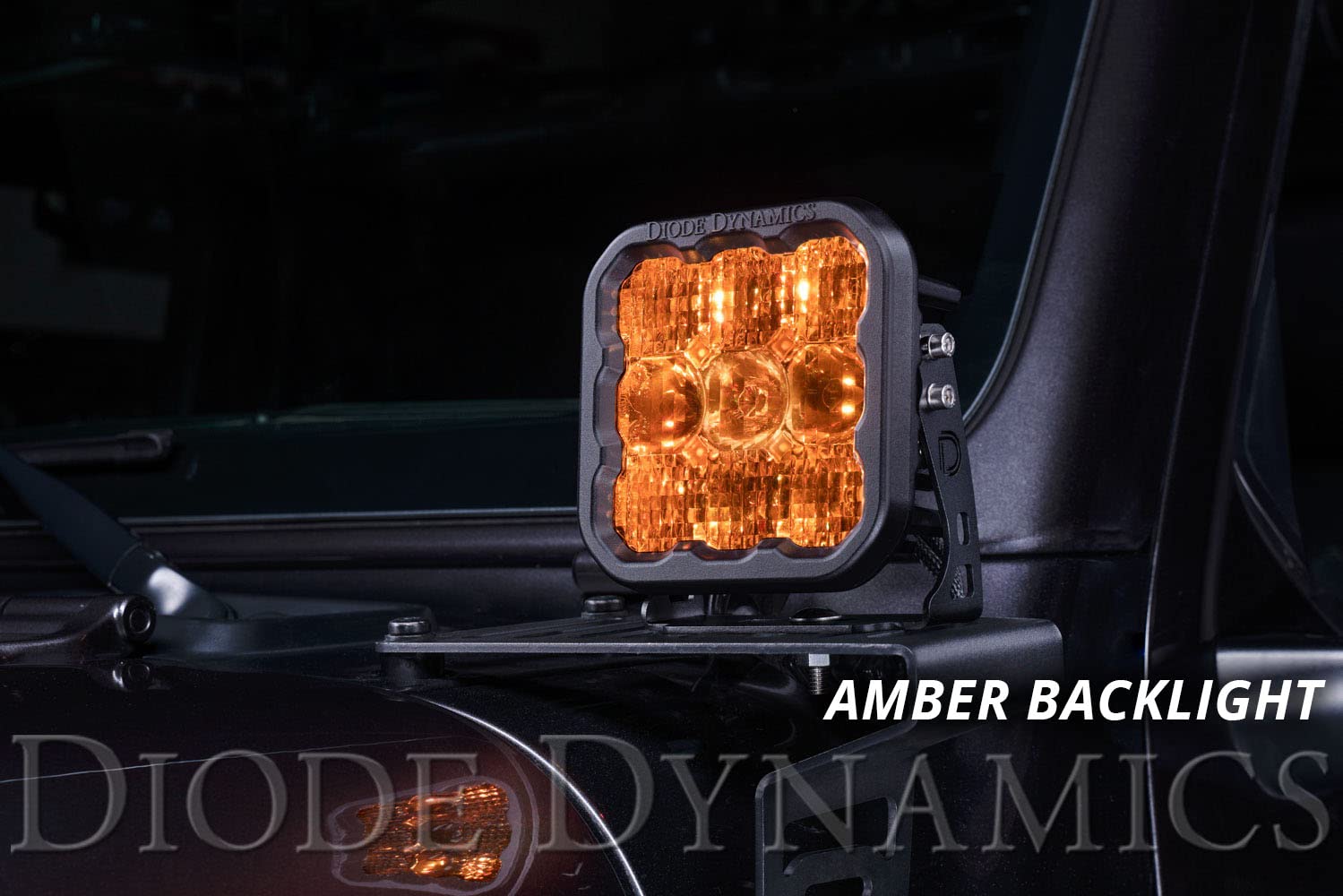 Diode Dynamics SS5 Yellow Sport LED Pod Light - Single Unit, High-Intensity Sport Yellow Combo for Off-Road Vehicles & Trucks - Perfect for Fog Lights, Ditch Lights, and Auxiliary Lighting