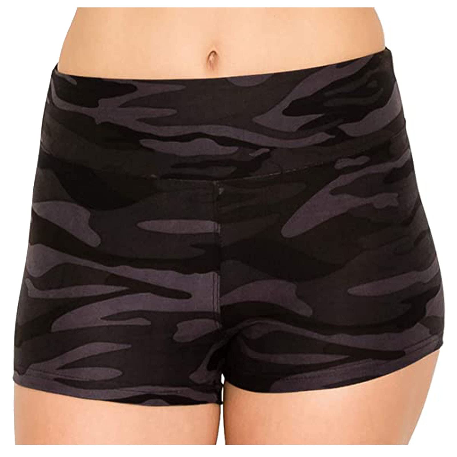 JUPAOPON Women's High Waist Biker Shorts - Tummy Control Printed Yoga Shorts for Workout, Running & Fitness - Stretchy Sports Tights - Perfect for Gym, Cycling and Casual Wear