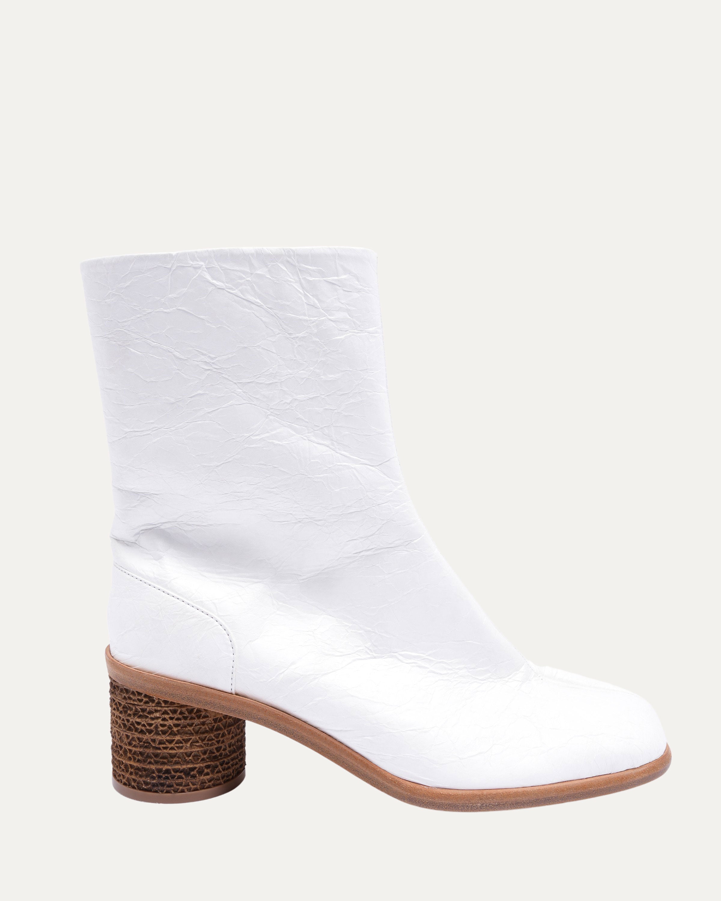 Maison Margiela 60mm Tabi Boots - Chunky Heel Leather Ankle Boots for Women | Fashionable High Heel Shoes for Party, Night Out & Street Style