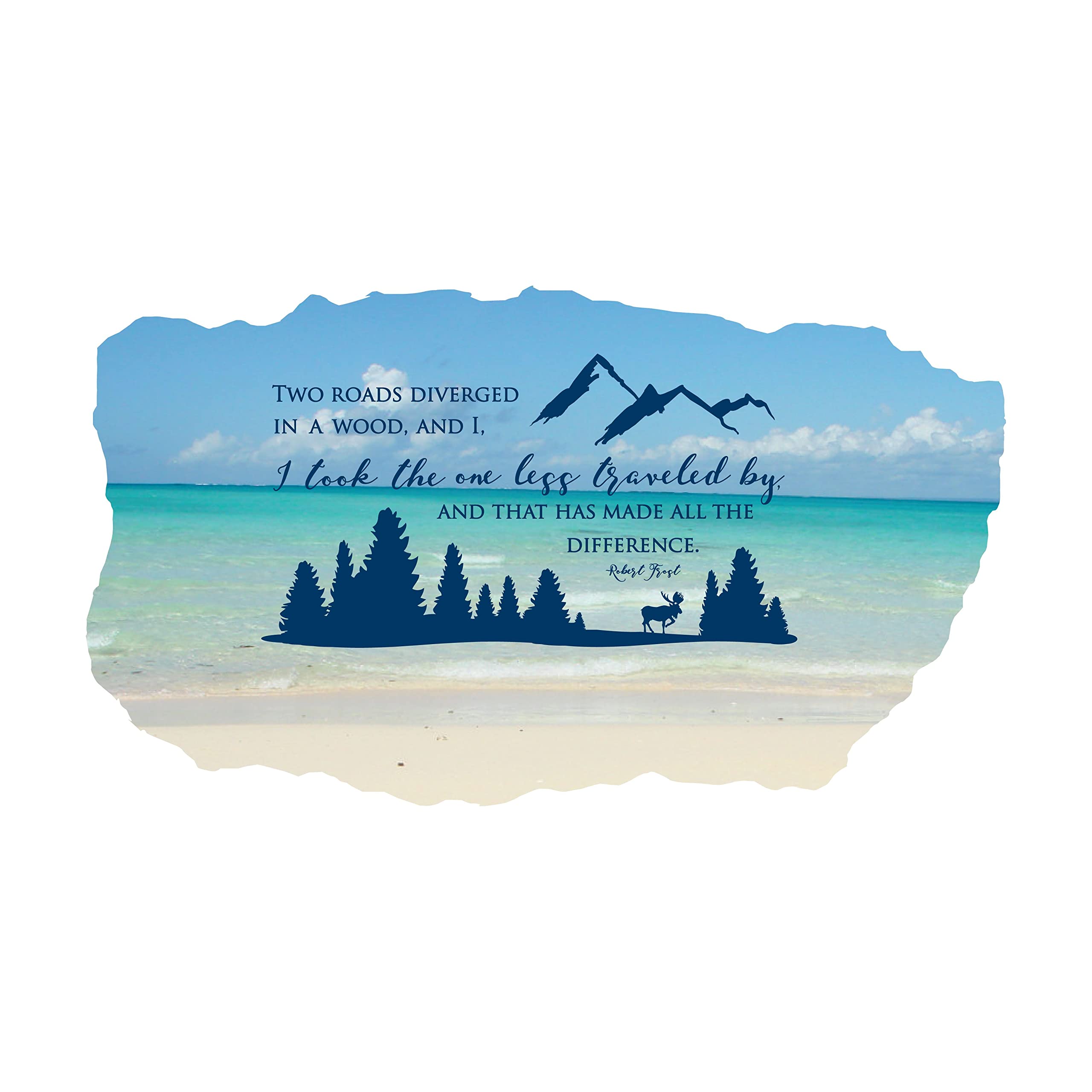 Inspirational Wall Decals for Kids Room - The Road Not Taken Quote Stickers for Boys & Girls Bedroom Decor - 10x6 Inch DIY Removable Wall Art - Perfect for Nursery, Playroom & Teen Room Decor