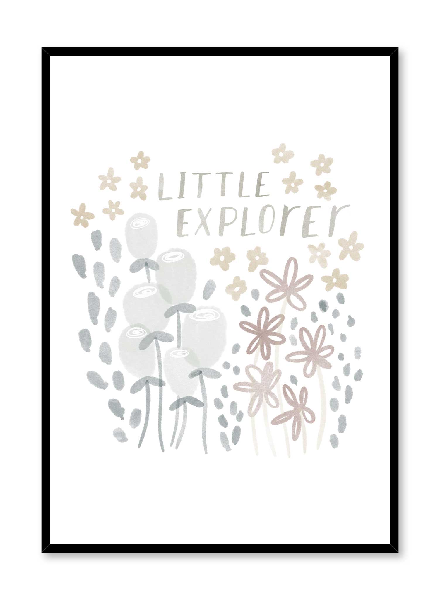 Little Explorer Educational Poster - Kids Learning Wall Art for Classroom & Home Decor - Perfect for Nursery, Playroom & Homeschooling