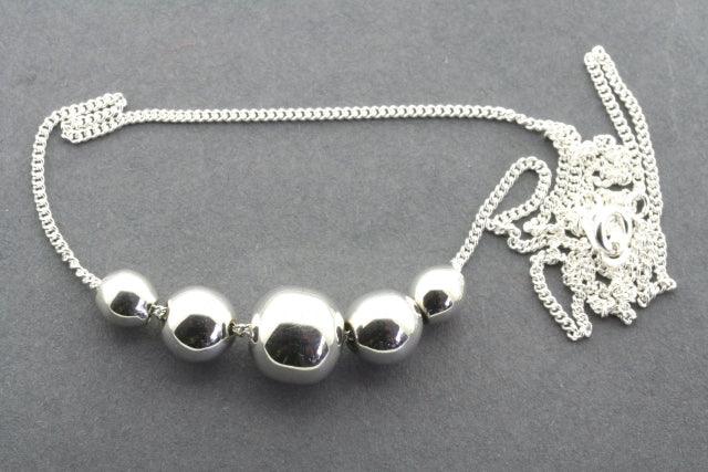 5mm Ball Bead Necklace - Sterling Silver Jewelry for Women, Elegant Layering & Everyday Wear