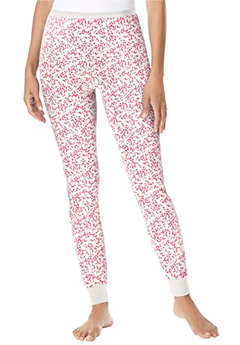 Women's Plus Size Thermal Waffle Lounge Pants - Soft Fleece-Lined Winter Long Underwear Bottoms for Cold Weather | Cozy Home Wear, Sleepwear & Outdoor Activities
