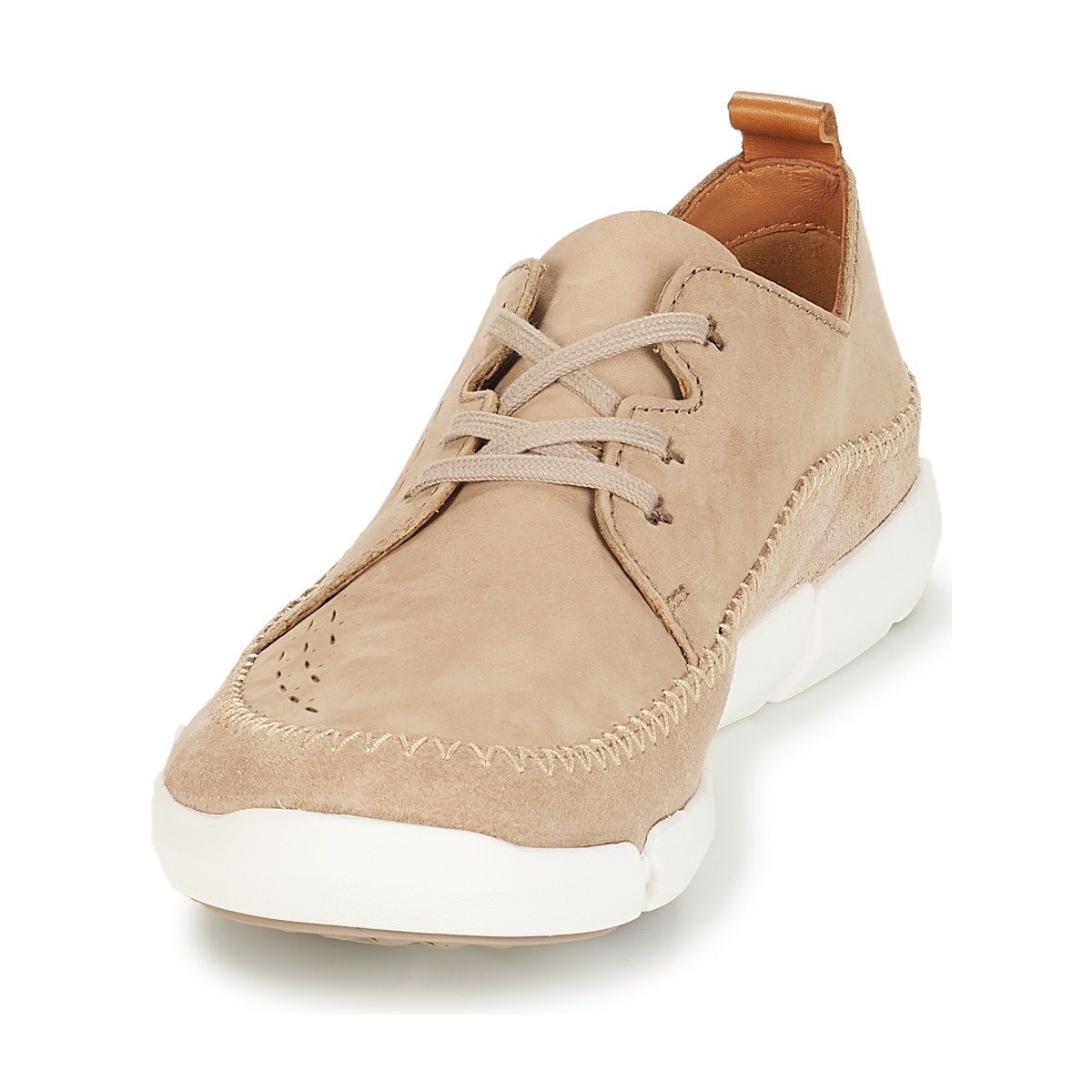 Clarks TriFri Lace Derby Shoes for Men | Classic Brogue Style | Sand/Nubuck Leather | Size 10 US | Comfortable Dress & Casual Shoes for Work, Office & Formal Occasions