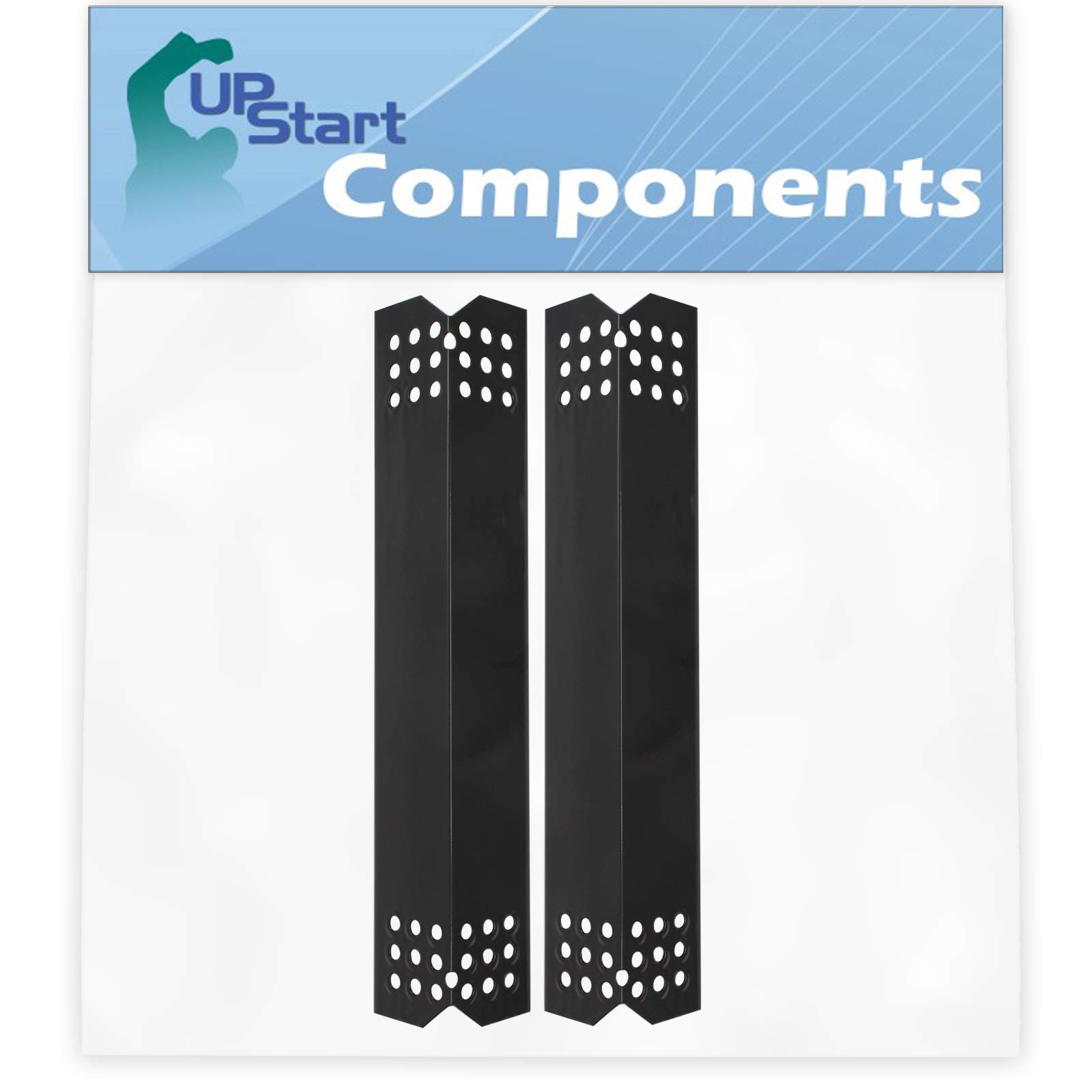 2-Pack BBQ Grill Heat Shield Plate Tent Replacement Parts for Nexgrill 720-0830D - Compatible with Porcelain Steel Flame Tamer, Guard, Deflector, Flavorizer Bar, Vaporizer Bar & Burner Cover - Perfect for Outdoor Grilling, Backyard BBQs & Camping Cookouts