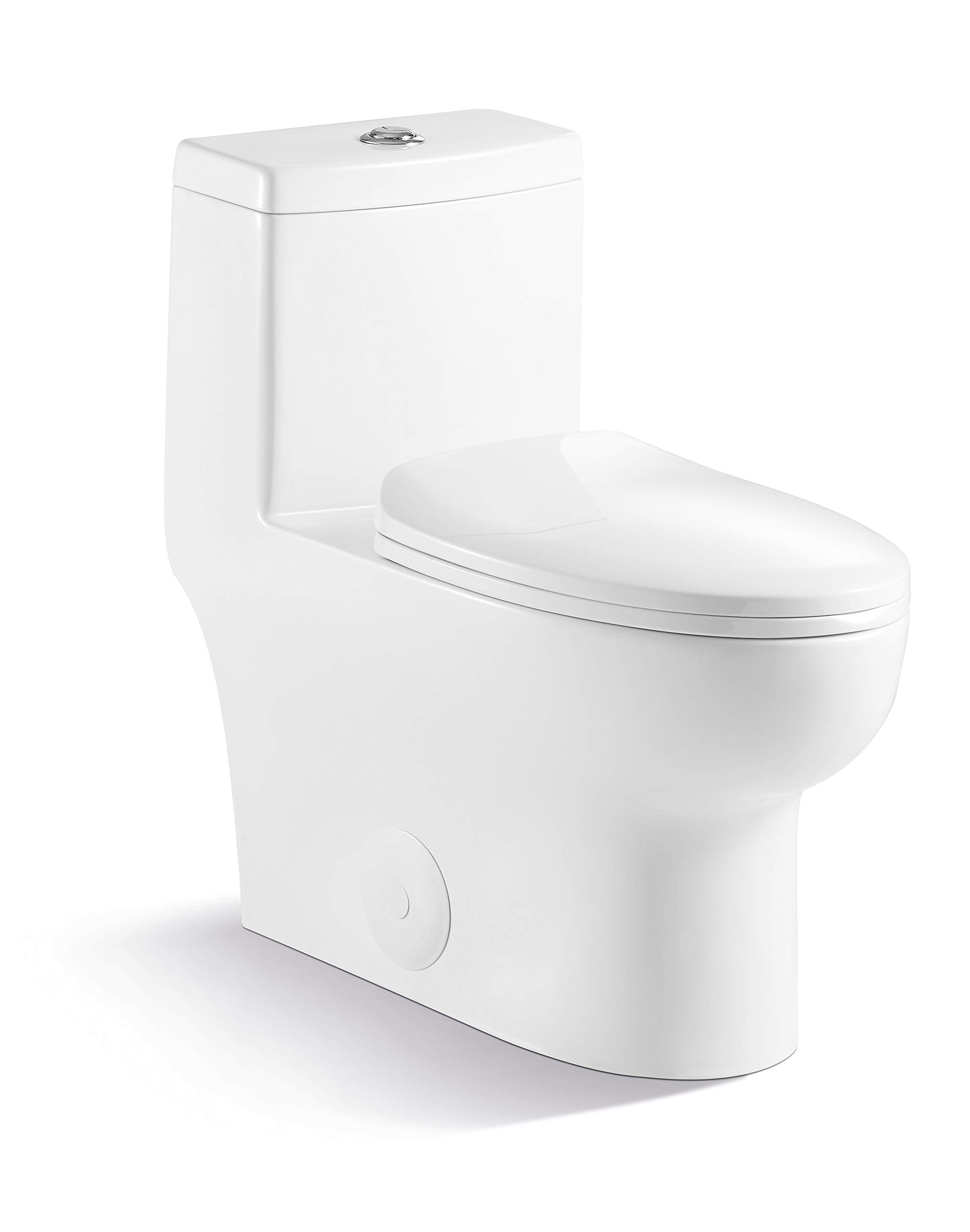 Kingsman One Piece Toilet - Modern Elongated Dual Flush 1.2/1.6 GPF with Soft Close Seat | Durable Comfort Design for Bathroom & Home | Water Saving White Toilet Bowl for Contemporary Spaces
