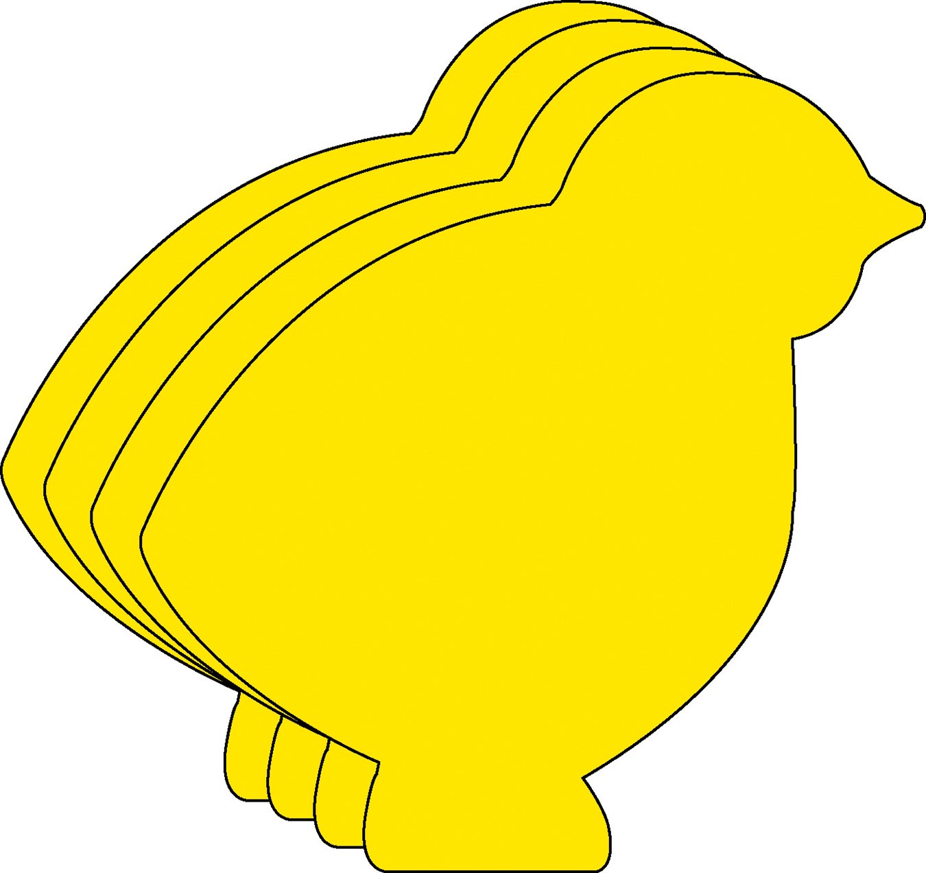SHAPES ETC. 31pcs Yellow Chick Cut-Outs 5.5in Farm Animal Classroom Decor - Easter Bulletin Boards, Kids Crafts, Teacher Supplies, Party Decorations USA Made