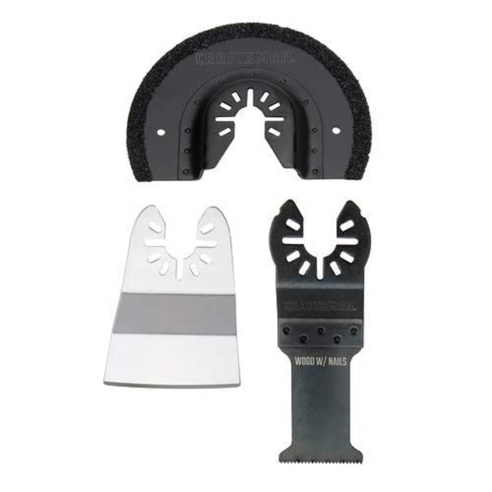 CRAFTSMAN Oscillating Multi-Tool Blades - 3-Piece Set for Wood, Metal & Drywall Cutting - Perfect for DIY Projects & Home Renovations