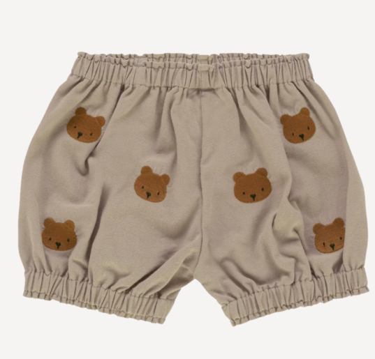 Donsje Carson Bear Bloomers for Babies 6-30 Months | Soft Cotton Baby Pants for Playtime & Photo Shoots | Cute & Comfortable Toddler Outfit