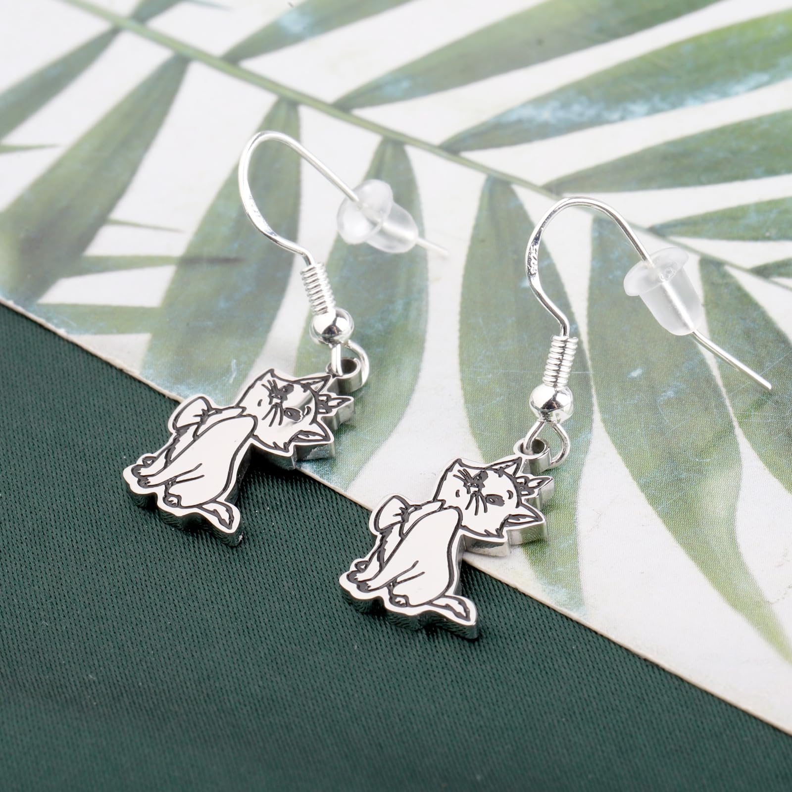 KEYCHIN Marie Cat Earrings - Cute Animal Jewelry Gifts for Women & Girls - Perfect for Cosplay, Anime Conventions & Cat Lovers