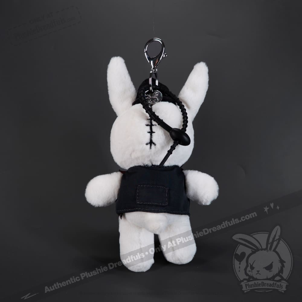 Victorian Style White Rabbit Plush Keychain - Cute Bunny Keyring Accessory for Bags, Backpacks & Gifts | Perfect for Alice in Wonderland Fans & Collectors