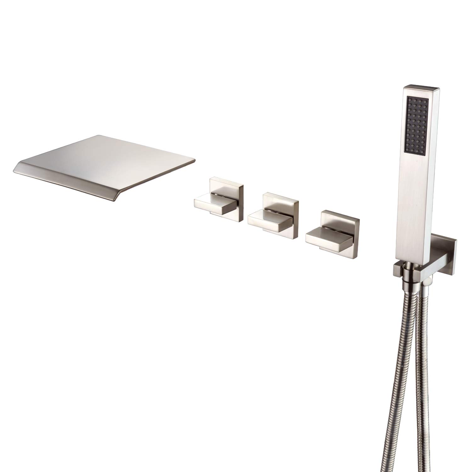 Premium Shower System S3223NI with Wall Mount Waterfall Tub Faucet S2129NW - Luxury Bathroom Upgrade for Spa-Like Experience