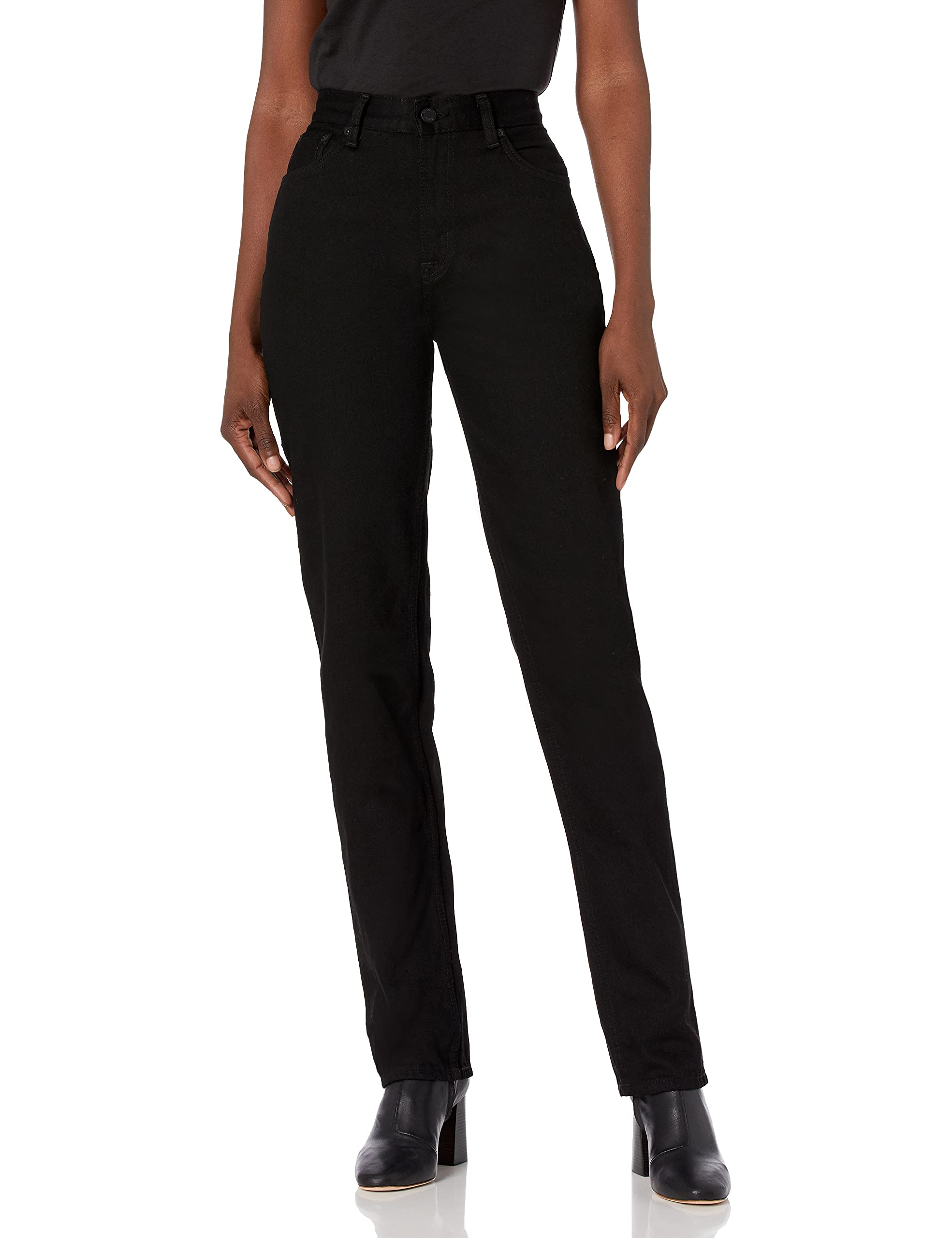 Nudie Jeans Women's Lofty Lo Black Soul High Rise Skinny Jeans - Perfect for Casual Outfits, Date Nights & Everyday Wear