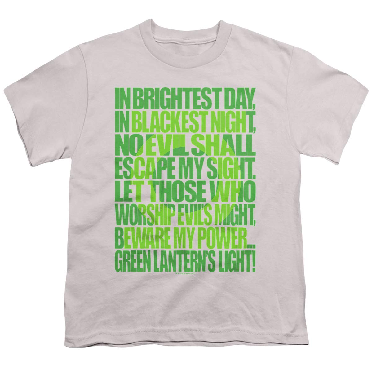 Green Lantern Oath Unisex Youth T-Shirt | DC Comics Superhero Graphic Tee | Perfect for Cosplay, Halloween & Comic Con