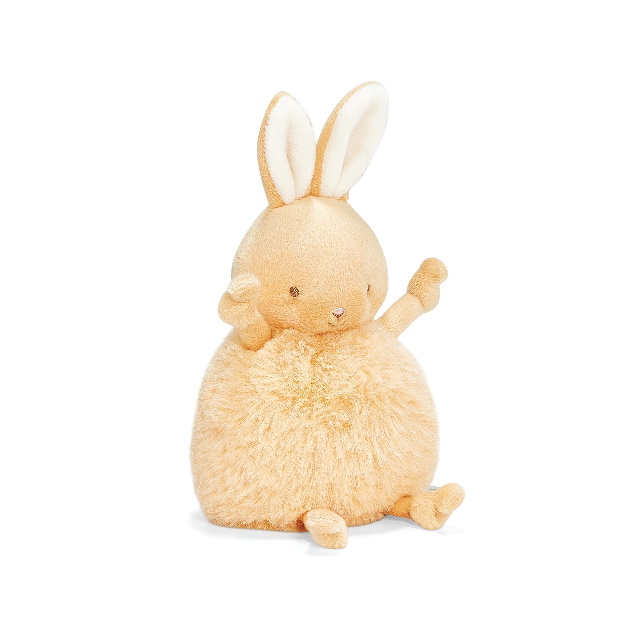 Retired Roly Poly Apricot Cream Bunny Plush Toy - Cute Collectible Stuffed Animal for Kids' Rooms, Nursery Decor & Gift Giving