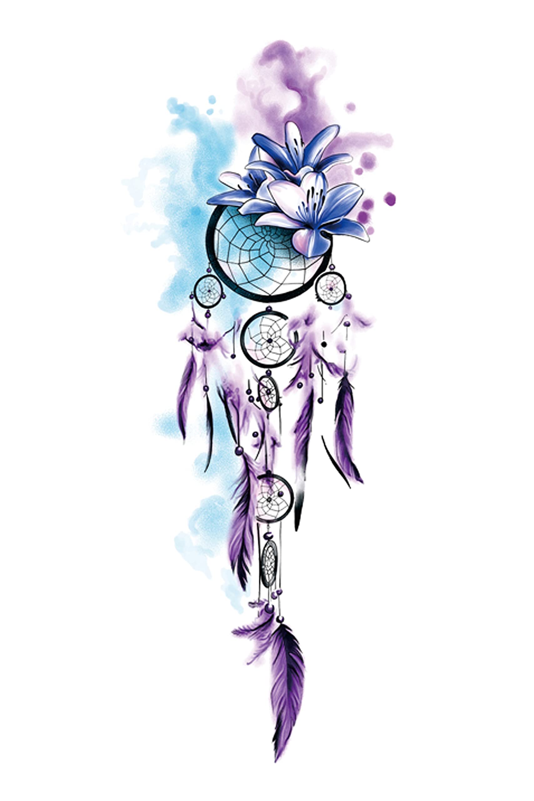 3D Temporary Tattoo Stickers for Men & Women - Waterproof Fake Tattoos with Flowers, Butterflies, Stars & Dark Desire Designs (21x15cm) | Perfect for Parties, Halloween, Cosplay & Honeymoon