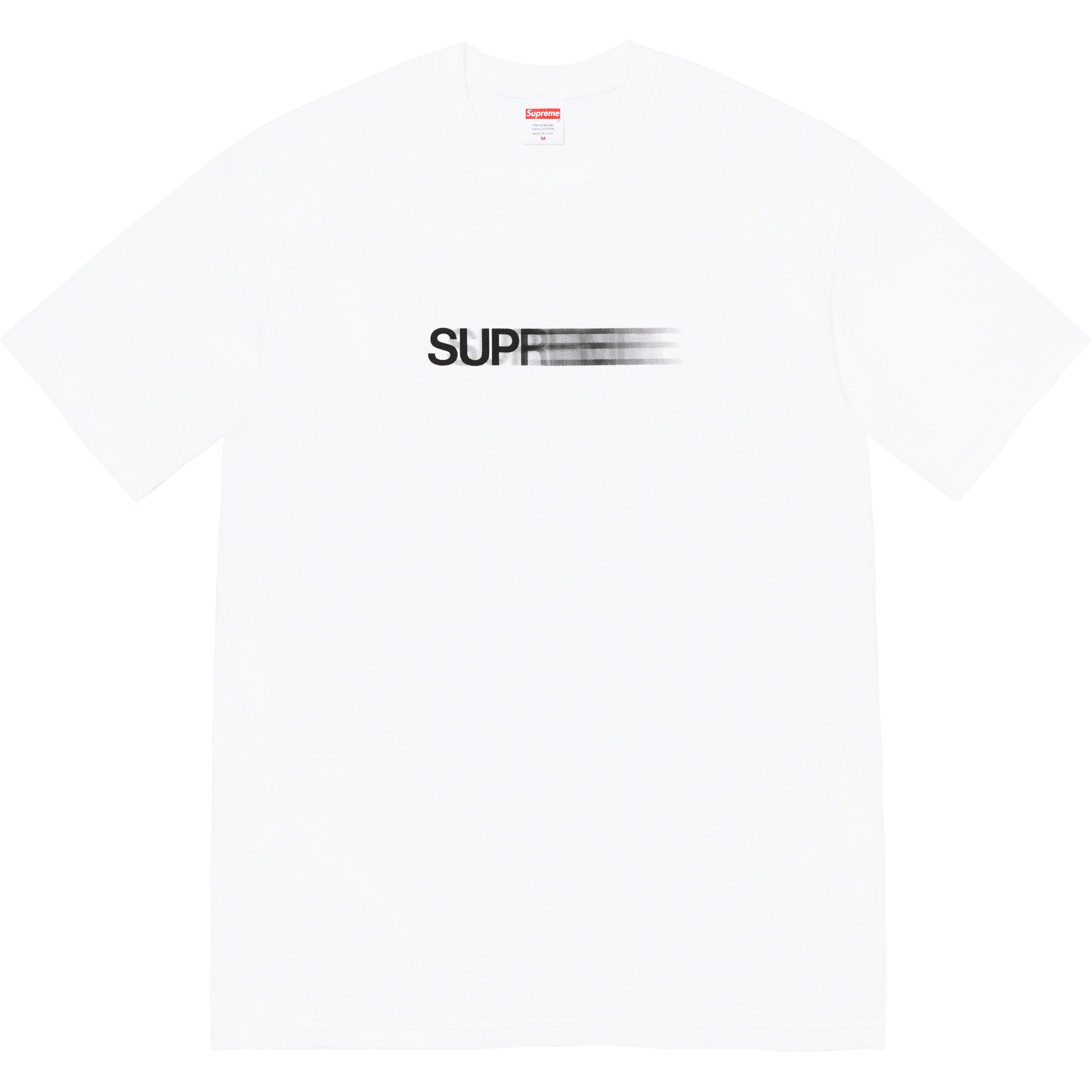 Supreme Motion Logo T-Shirt White Short Sleeve 2023 Collection - Streetwear Fashion for Casual Wear & Urban Style