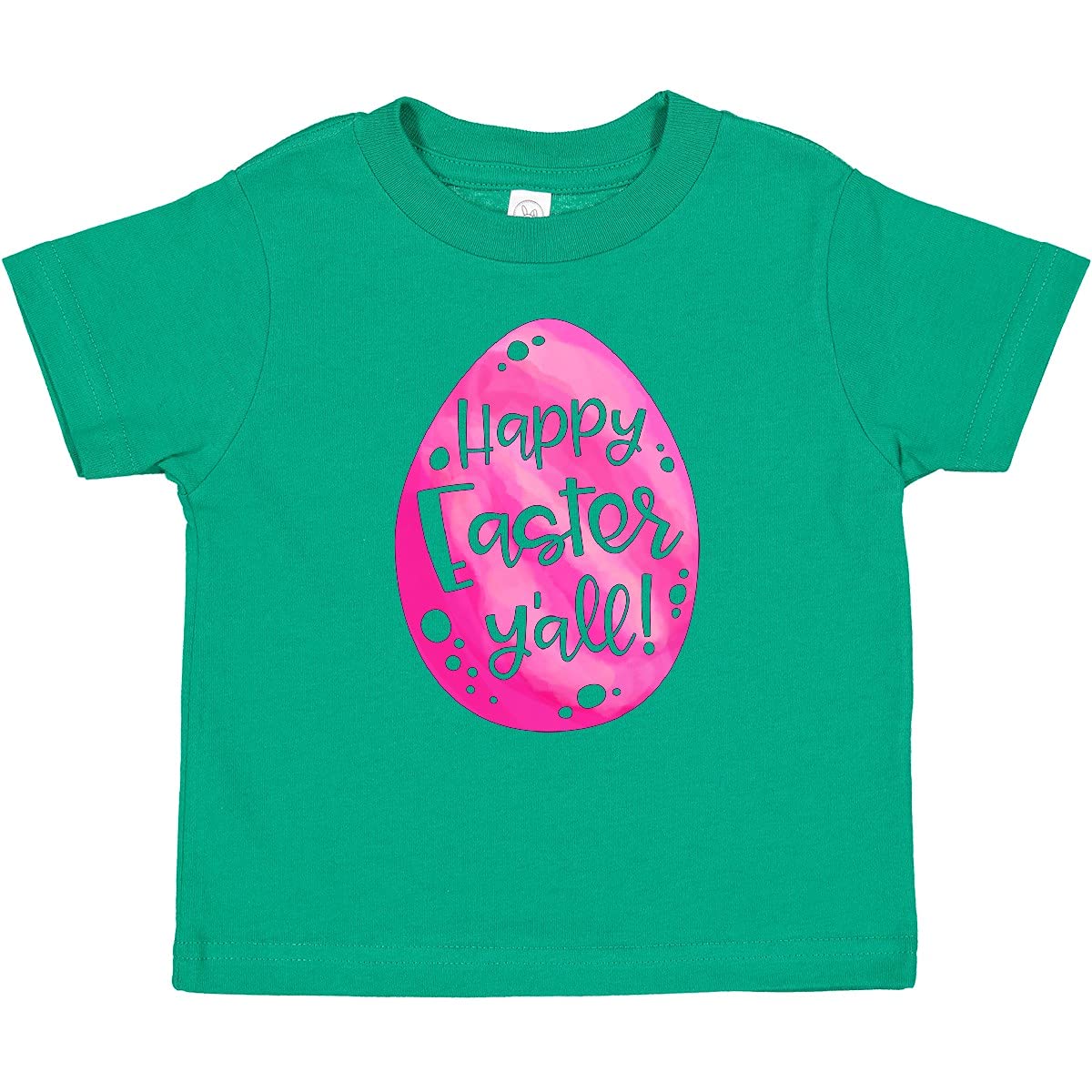 Inktastic Happy Easter Y'all Pink Easter Egg Baby T-Shirt - Cute Easter Outfit for Infants & Toddlers - Perfect for Easter Egg Hunts, Family Photos & Spring Celebrations