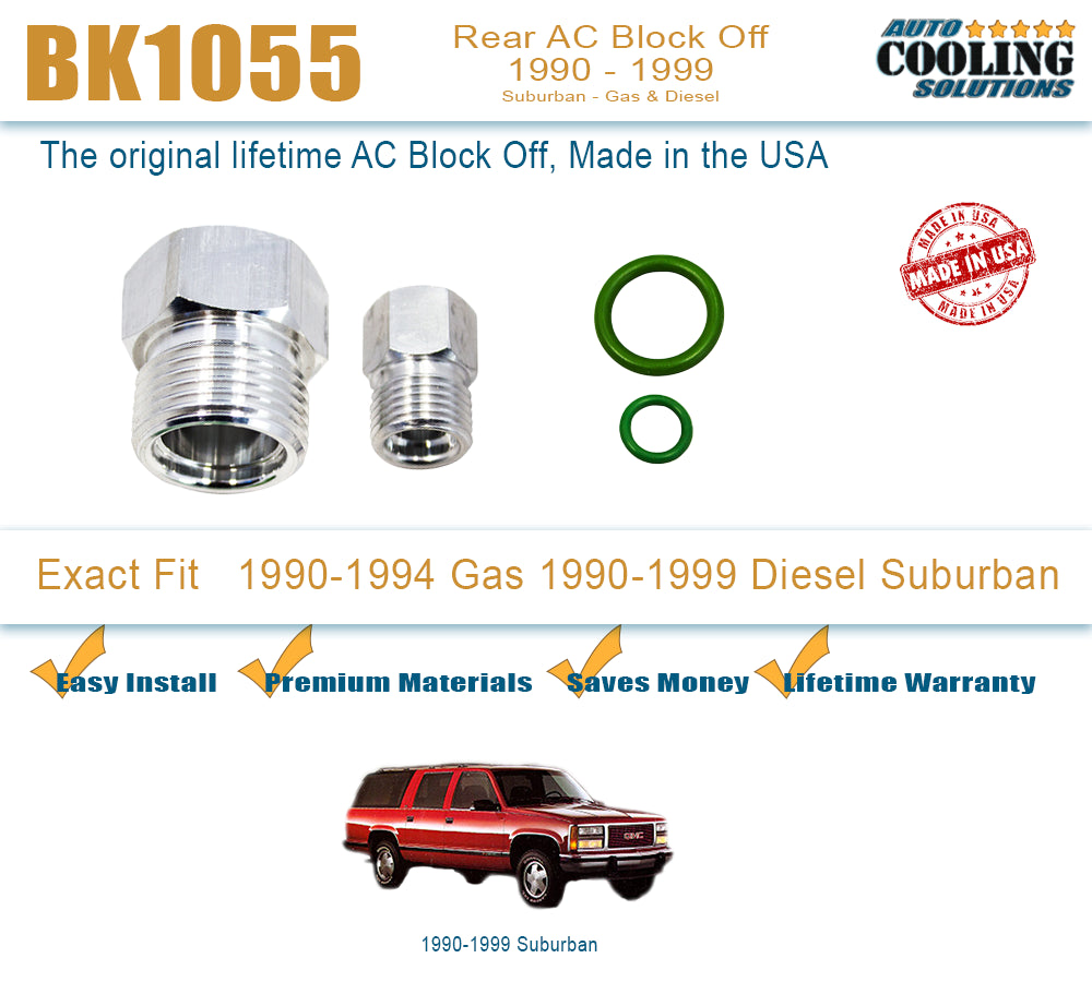 1990-1999 Chevy Suburban Rear AC Block Off Plate Kit - Improve HVAC Efficiency & Engine Performance for Classic SUVs