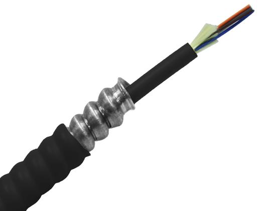 Armored Riser Fiber Optic Cable - Single Mode OS2 Corning Fiber - Indoor/Outdoor OFCR Cable (Per Foot) - Perfect for Data Centers, Telecom Networks & Harsh Environments