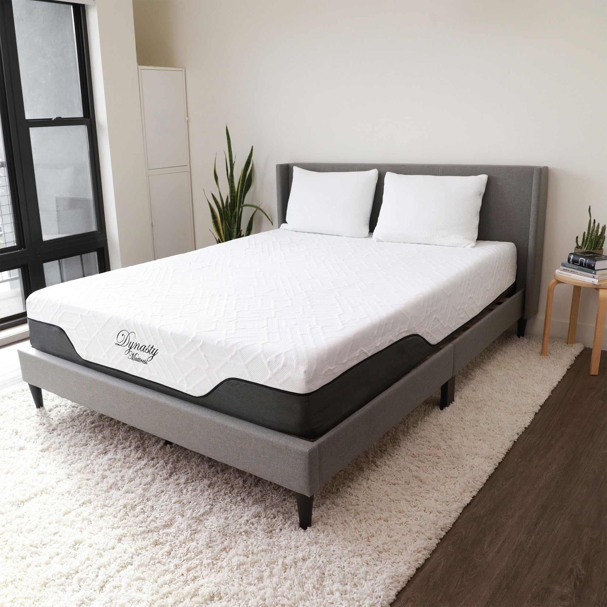 CoolBreeze 12 Inch Gel Memory Foam King Mattress - Medium Firm Support, USA Made (76x80) - Perfect for Hot Sleepers & Pressure Relief in Master Bedrooms