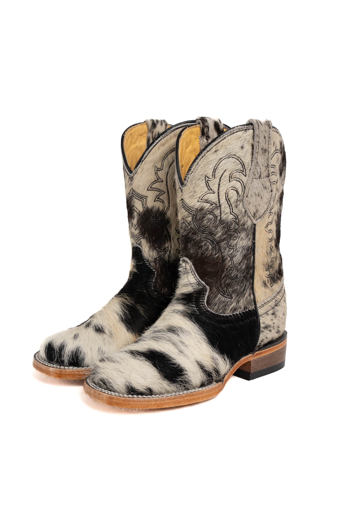 Little Rock'em Kids Cowhide Boots - Genuine Leather Western Boots for Boys & Girls | Perfect for Rodeo, Country Dance & Outdoor Adventures
