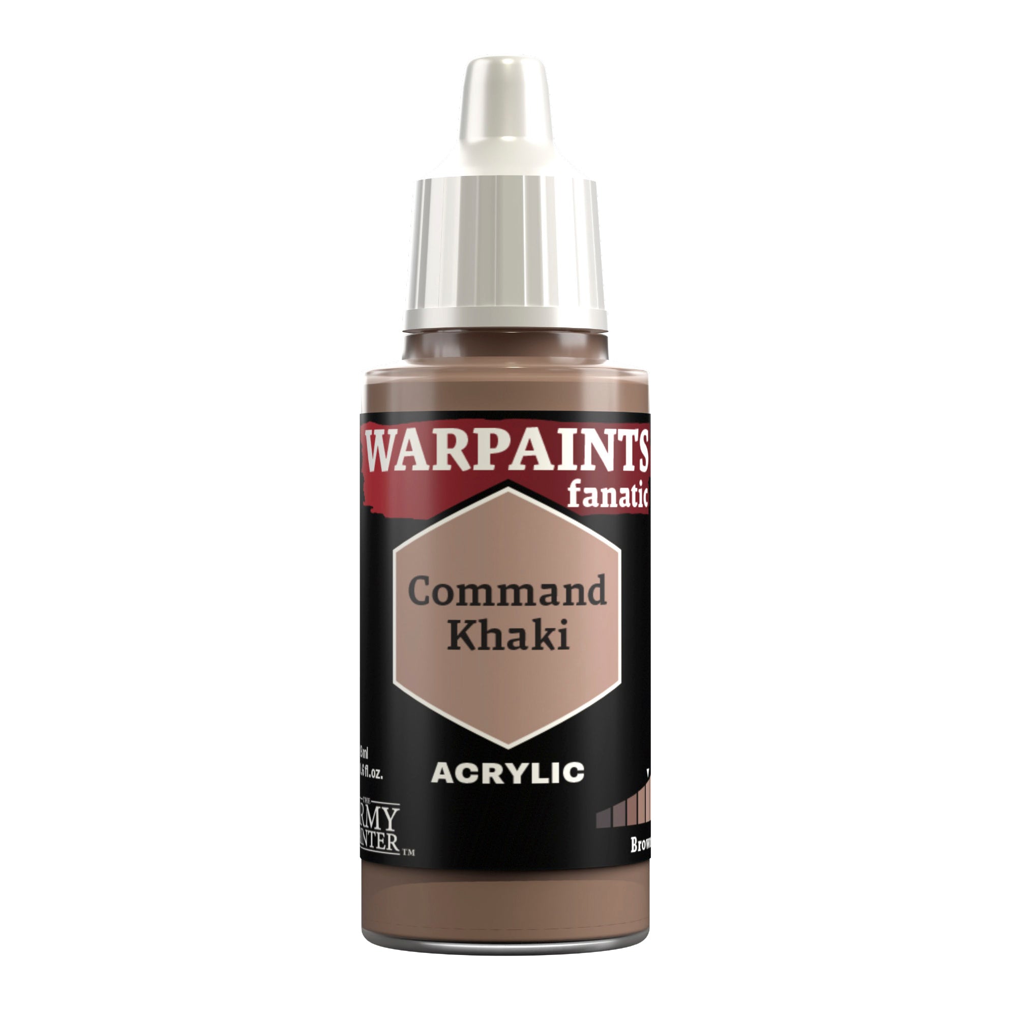 Warpaints Fanatic: Command Khaki - Premium Military-Style Paint for Miniature Wargaming & Model Painting - Perfect for Warhammer 40K, D&D, and Tabletop Gaming Scenes