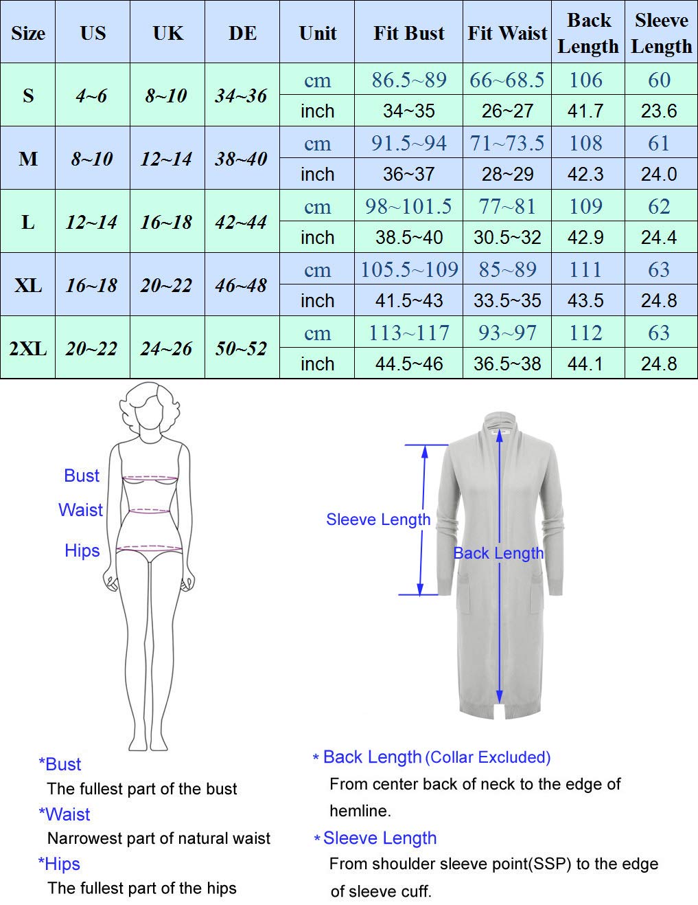 GRACE KARIN Women's Lightweight Long Sleeve Open Front Cardigan - Spring & Fall Casual Waterfall Duster Sweater for Work, Travel & Layering Outfits