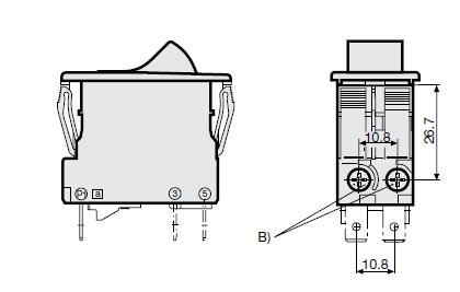 4430.2050 TA45 A624F160C0 2 Pole Rocker Switch - 16A 240V Non-Latching with Screw Terminals & Green Illumination | Thermal Overload Protection for Industrial Equipment & Electrical Panels